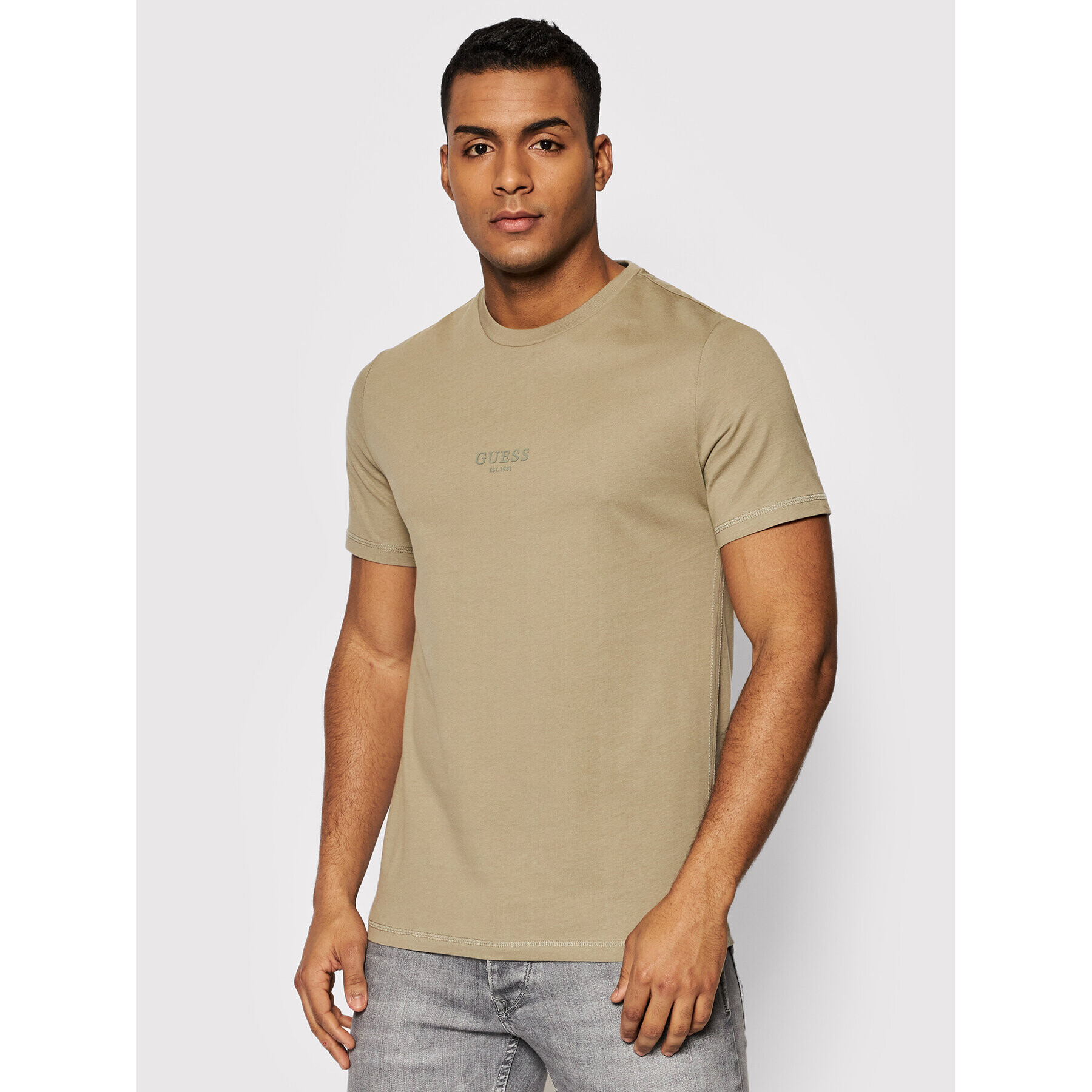 Guess T-Shirt M2GI10 I3Z11 Zelená Slim Fit - Pepit.cz