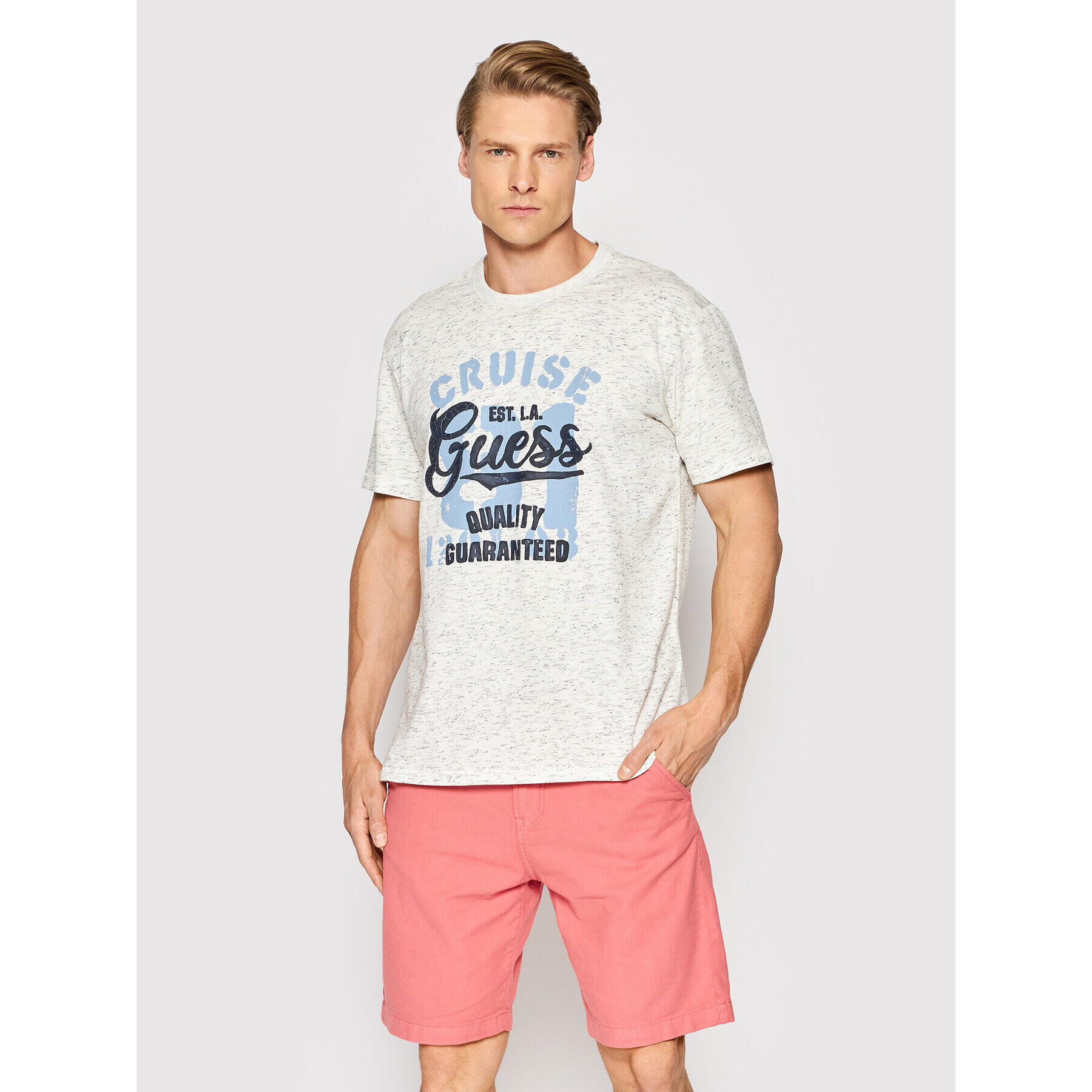 Guess T-Shirt M2GI16 KB0U0 Šedá Regular Fit - Pepit.cz