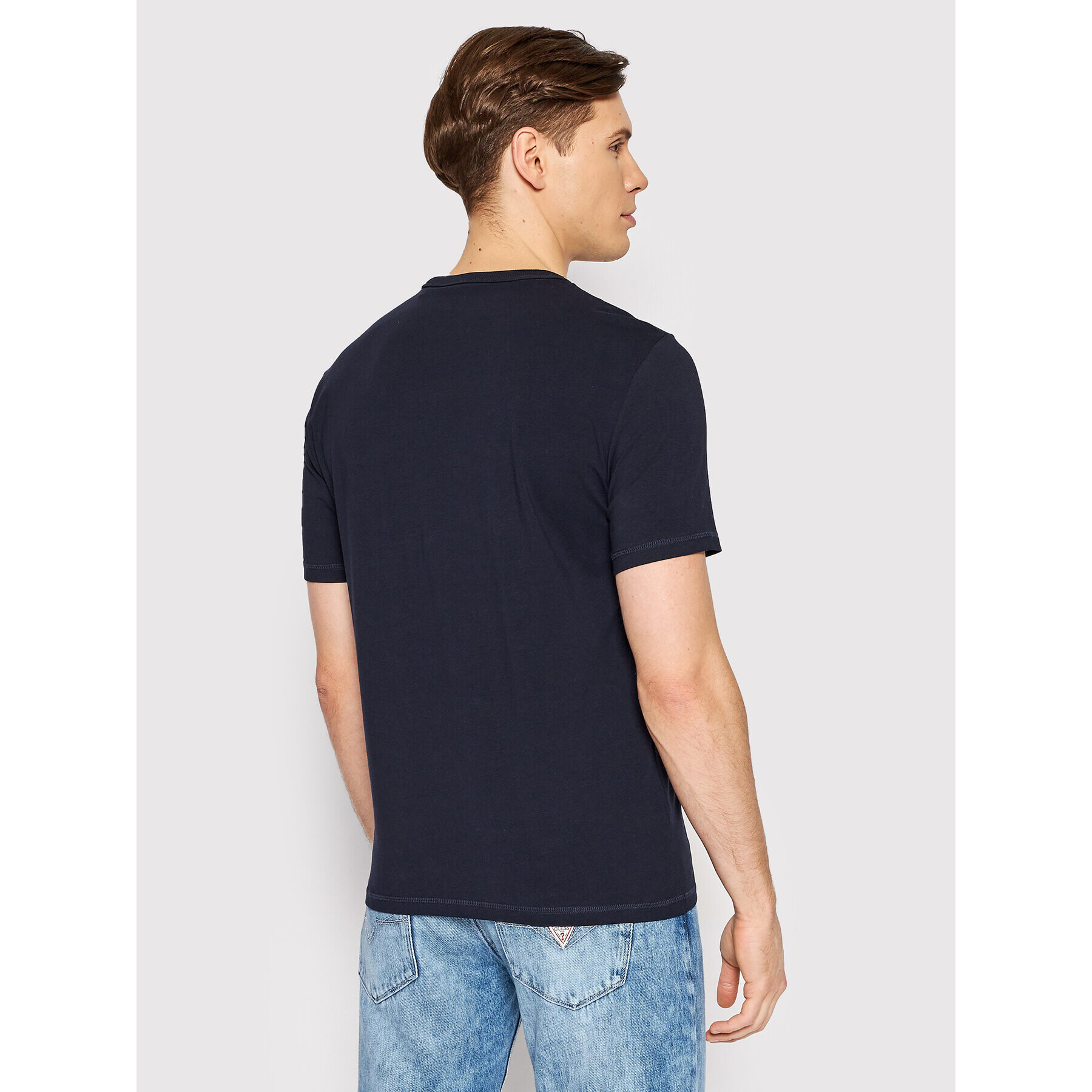 Guess T-Shirt M2GI24 J1311 Tmavomodrá Slim Fit - Pepit.cz