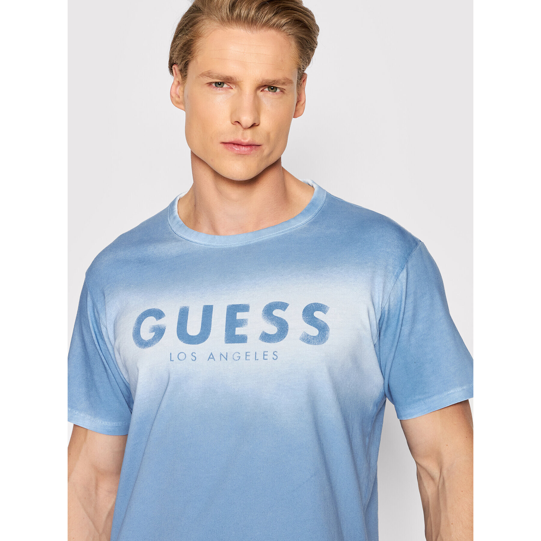 Guess T-Shirt M2GI26 K8FQ0 Modrá Regular Fit - Pepit.cz