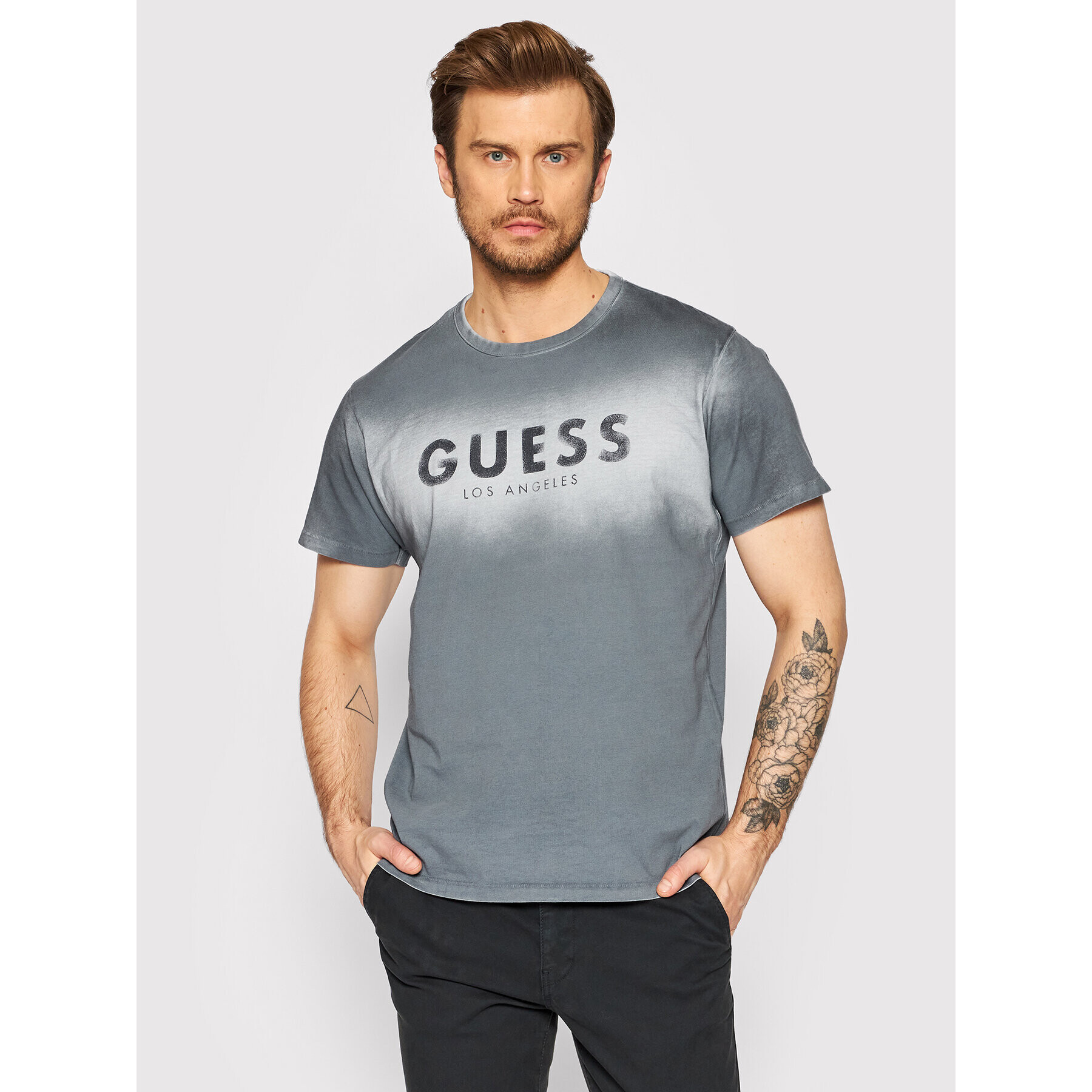 Guess T-Shirt M2GI26 K8FQ0 Šedá Regular Fit - Pepit.cz