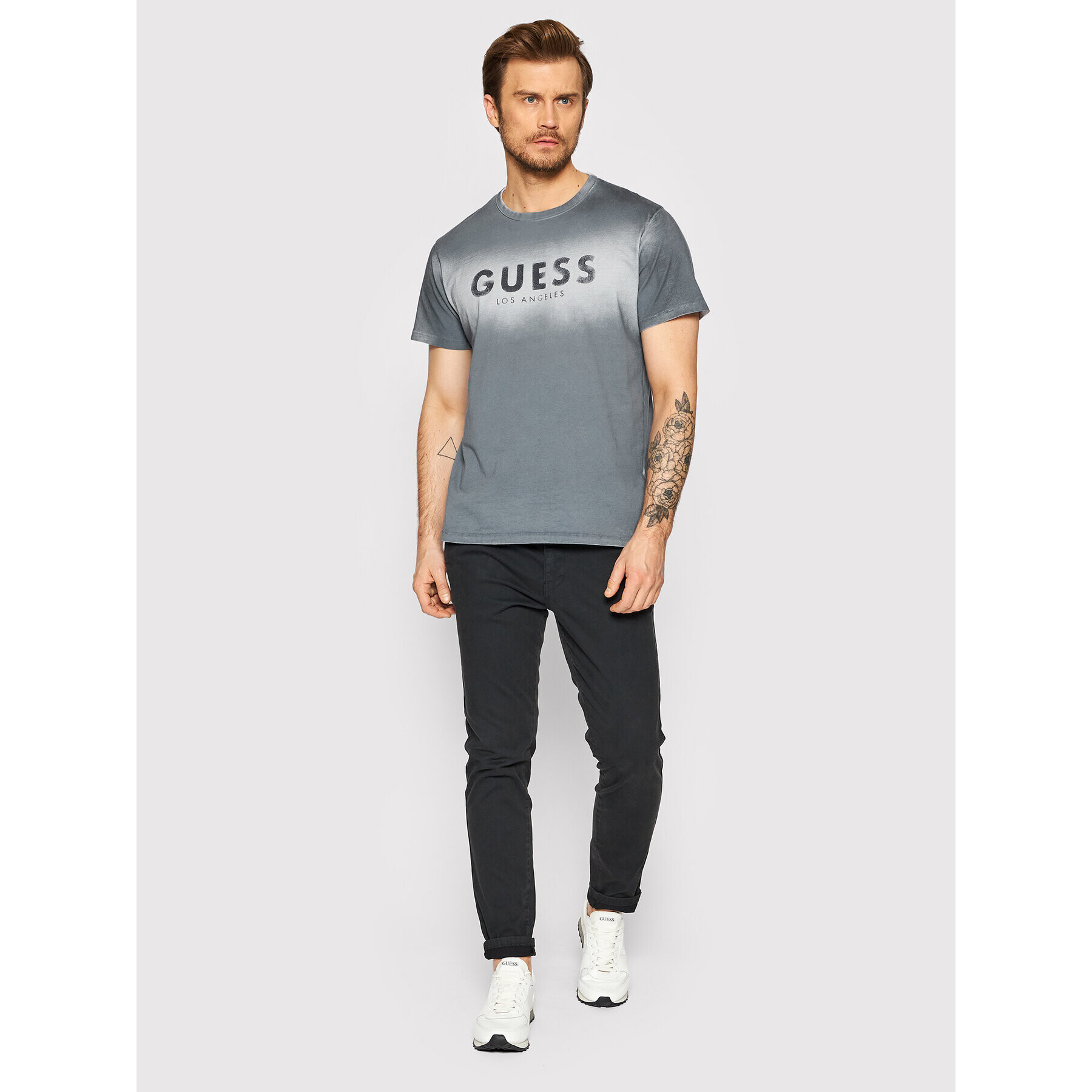 Guess T-Shirt M2GI26 K8FQ0 Šedá Regular Fit - Pepit.cz