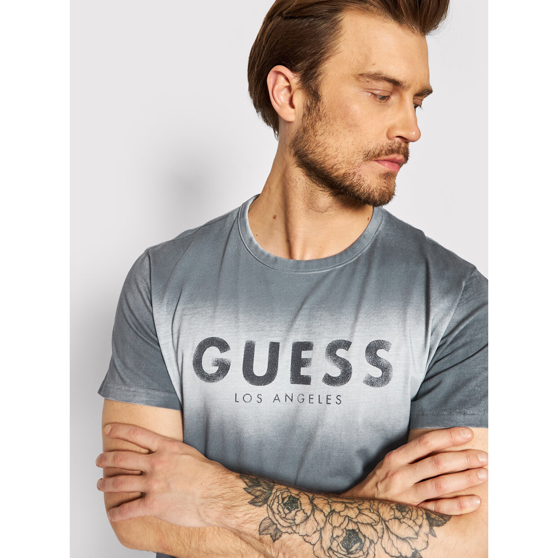 Guess T-Shirt M2GI26 K8FQ0 Šedá Regular Fit - Pepit.cz