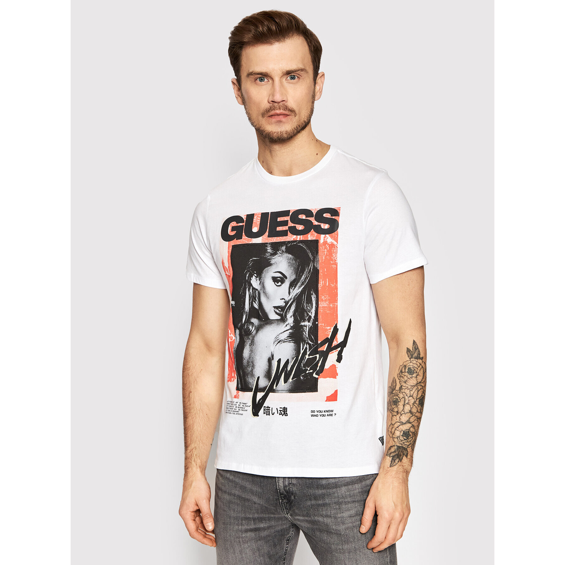 Guess T-Shirt M2GI31 K9RM1 Bílá Regular Fit - Pepit.cz