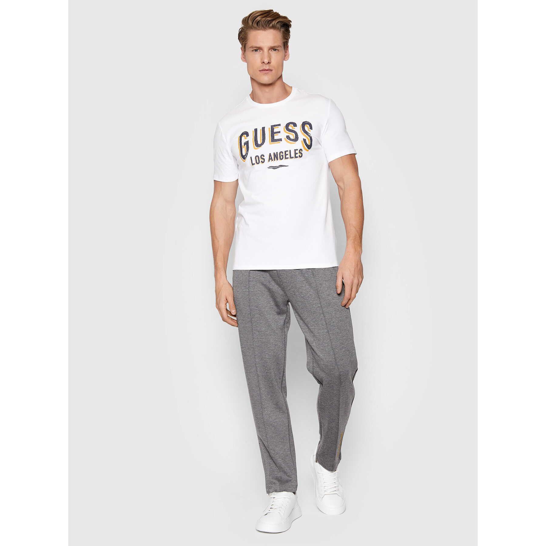 Guess T-Shirt M2RI18 J1311 Bílá Slim Fit - Pepit.cz