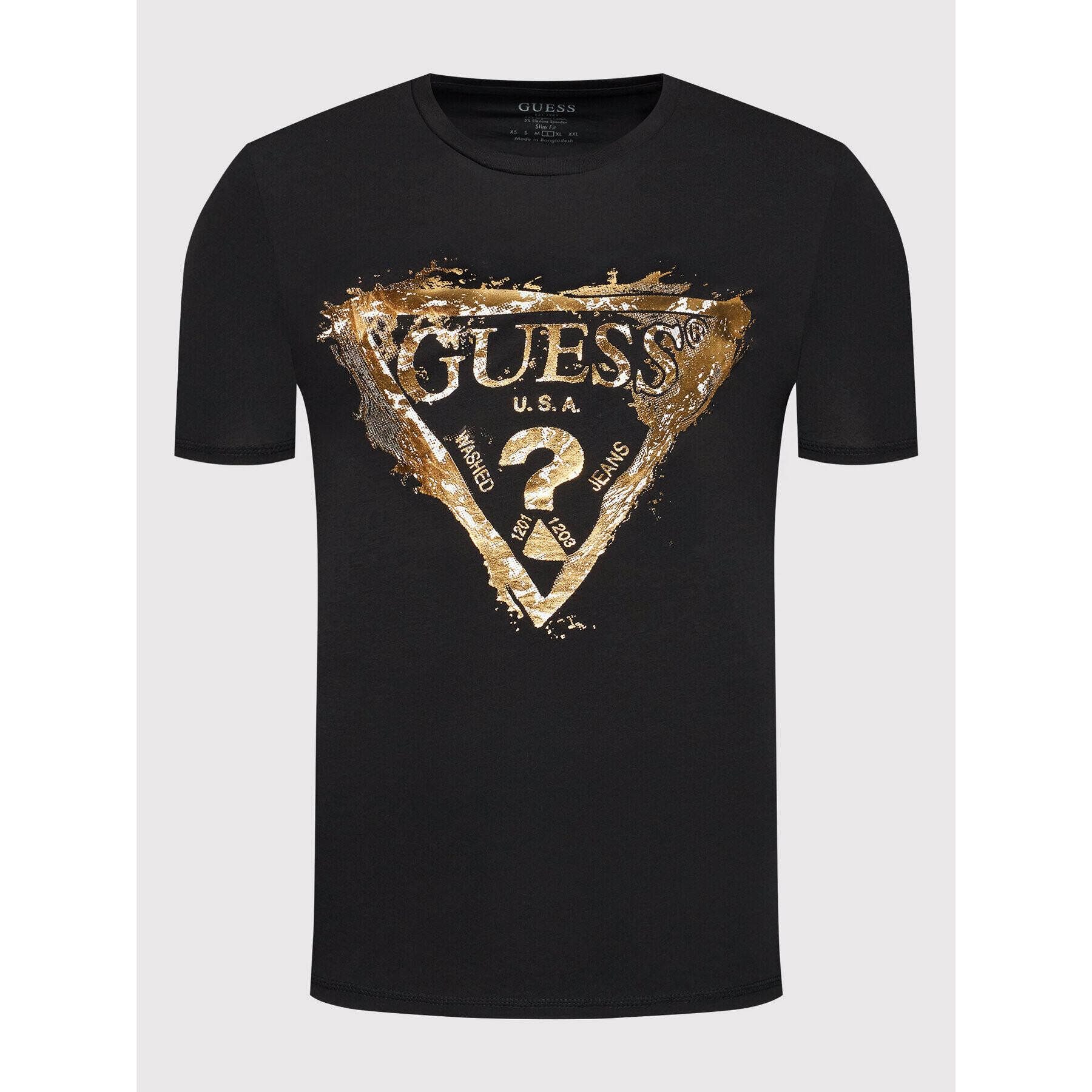 Guess T-Shirt M2RI20 J1311 Černá Slim Fit - Pepit.cz