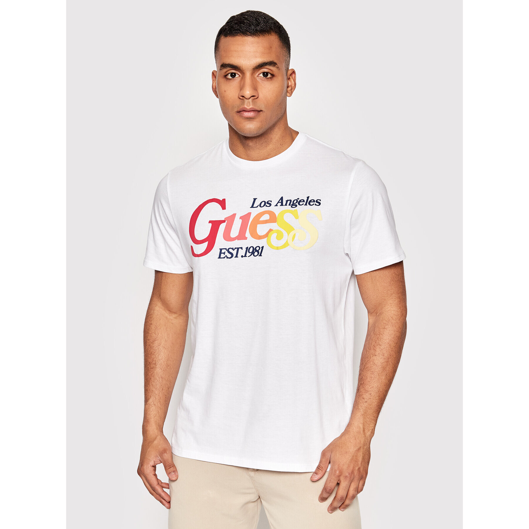 Guess T-Shirt M2YI07 K9RM1 Bílá Regular Fit - Pepit.cz