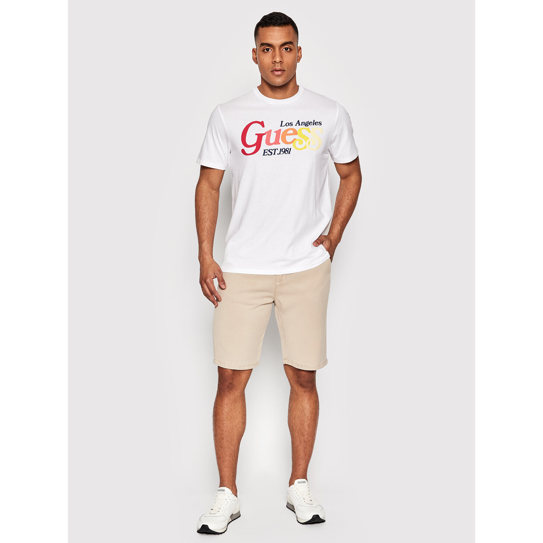 Guess T-Shirt M2YI07 K9RM1 Bílá Regular Fit - Pepit.cz