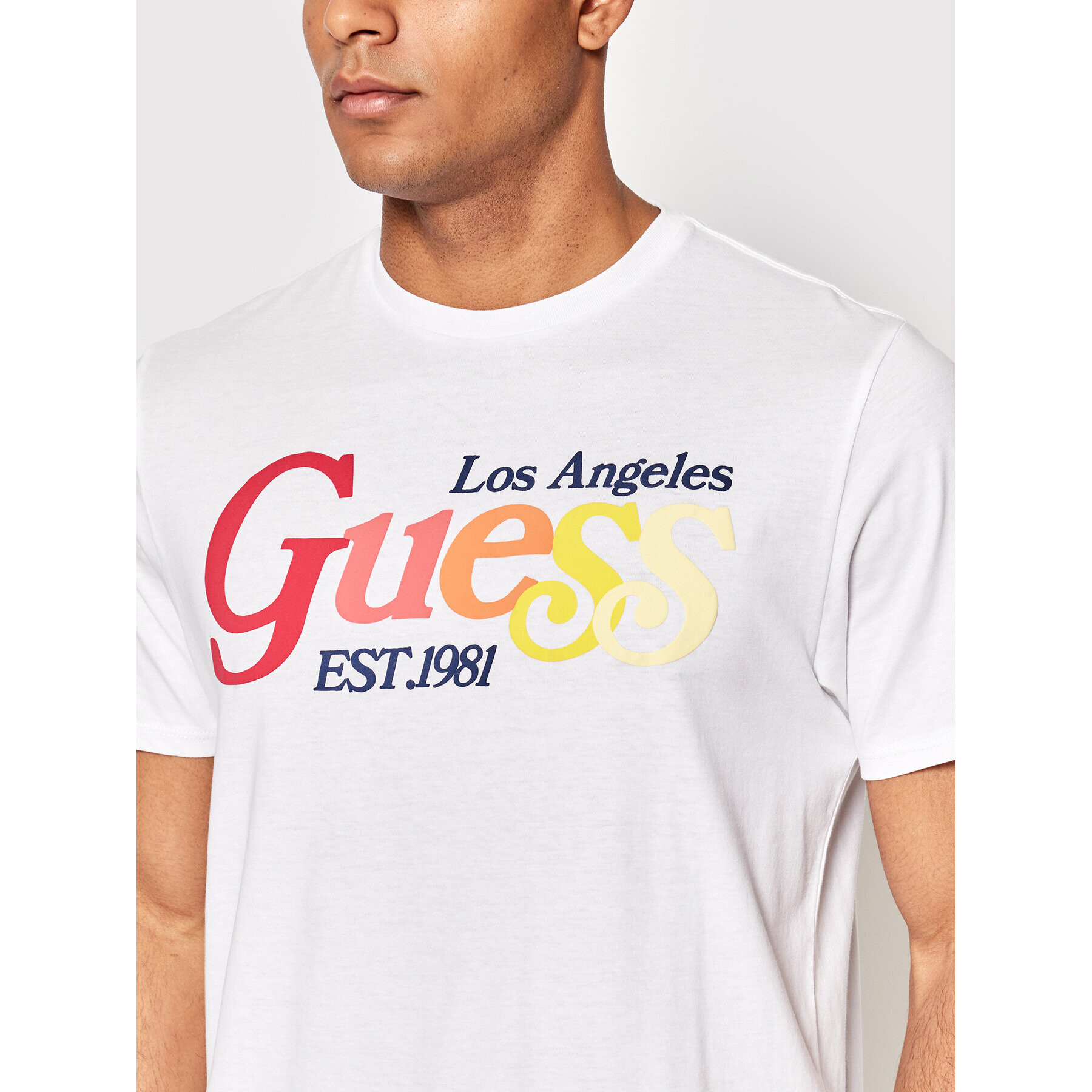 Guess T-Shirt M2YI07 K9RM1 Bílá Regular Fit - Pepit.cz