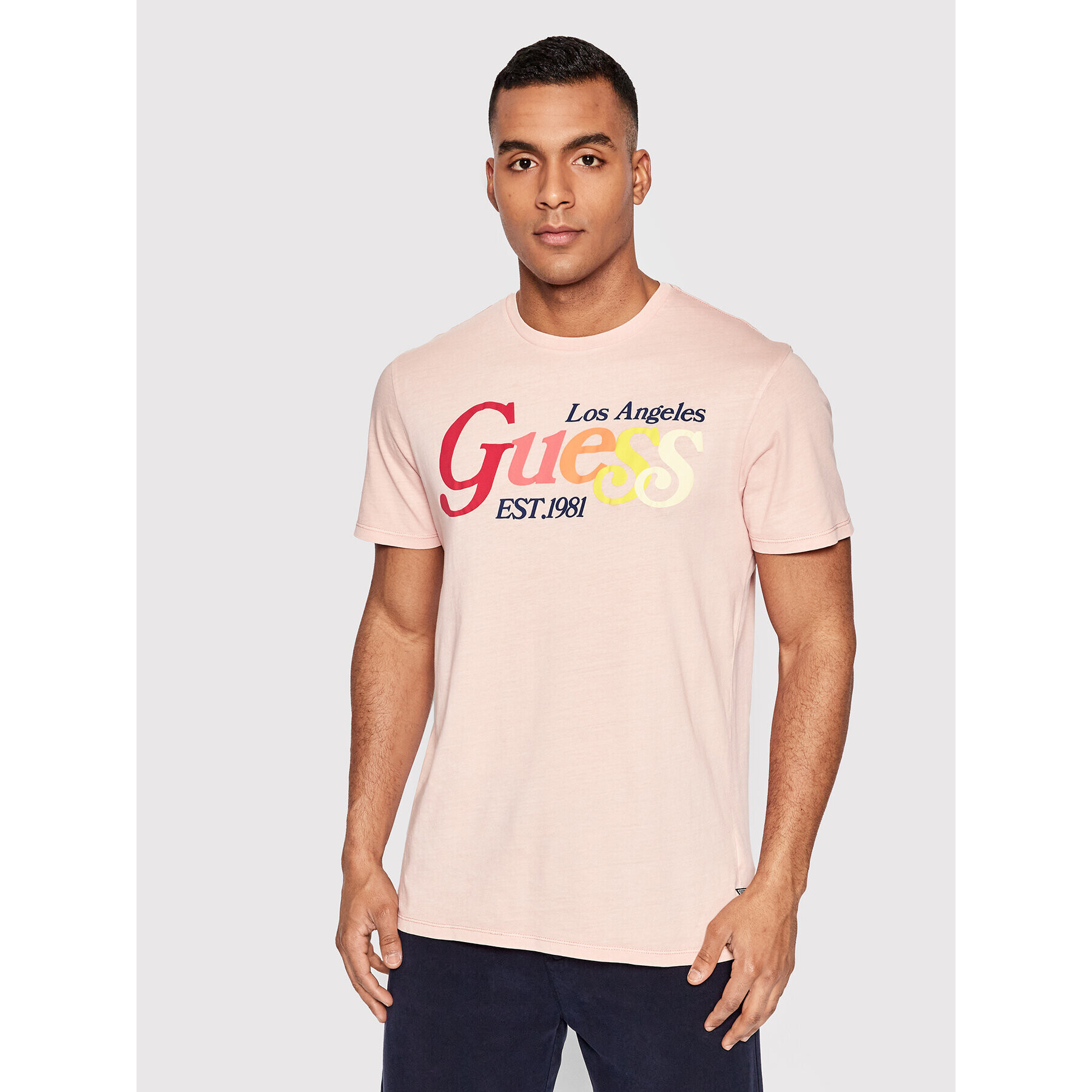 Guess T-Shirt M2YI07 K9RM1 Růžová Regular Fit - Pepit.cz