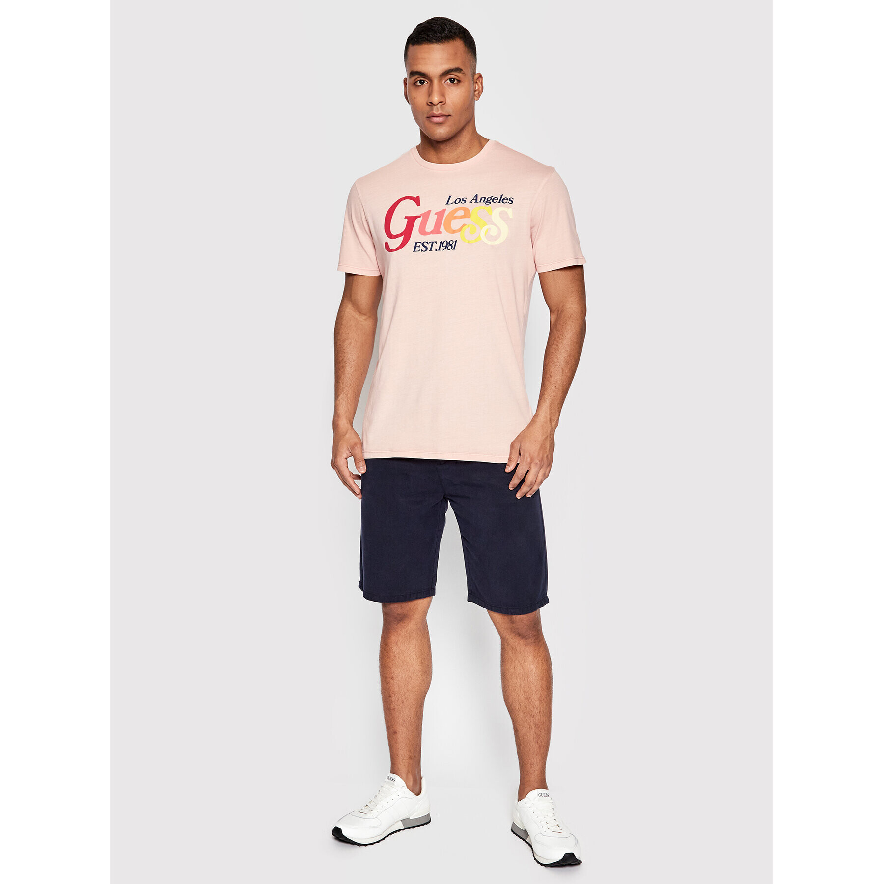 Guess T-Shirt M2YI07 K9RM1 Růžová Regular Fit - Pepit.cz