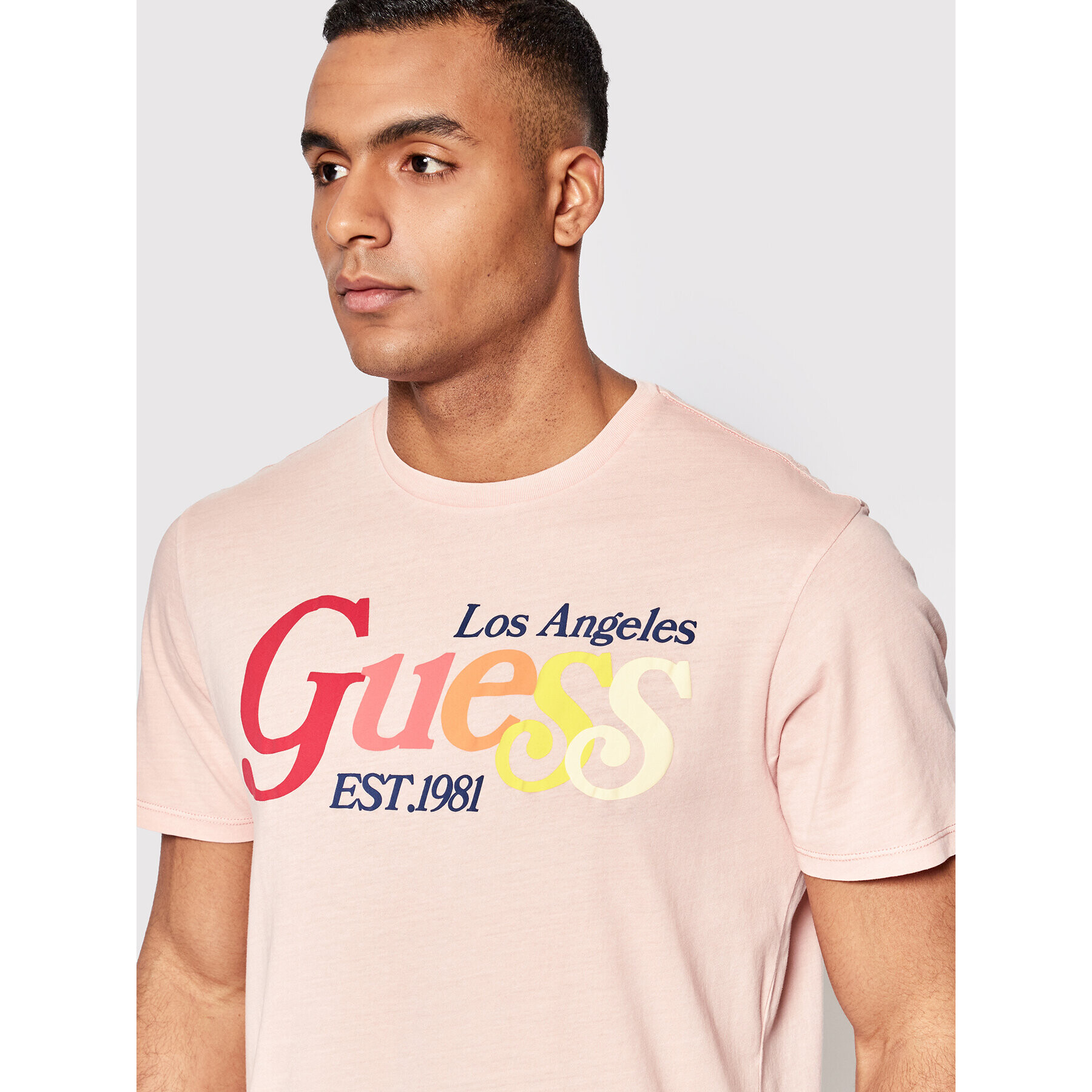 Guess T-Shirt M2YI07 K9RM1 Růžová Regular Fit - Pepit.cz