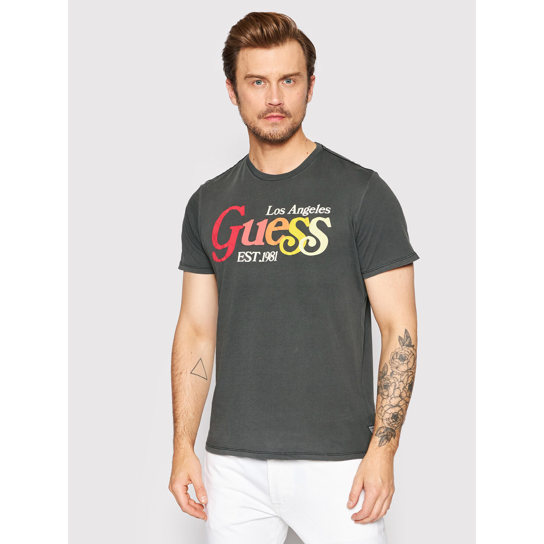 Guess T-Shirt M2YI07 K9RM1 Šedá Regular Fit - Pepit.cz