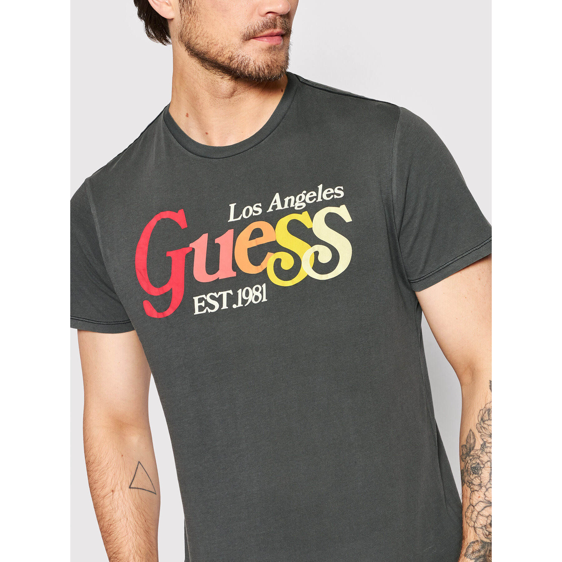 Guess T-Shirt M2YI07 K9RM1 Šedá Regular Fit - Pepit.cz