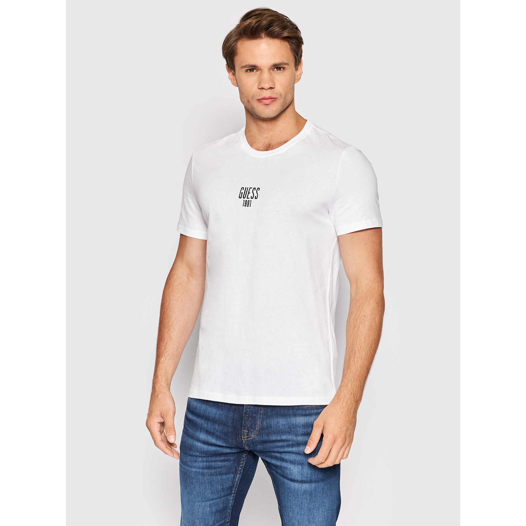 Guess T-Shirt M2YI18 I3Z11 Bílá Slim Fit - Pepit.cz