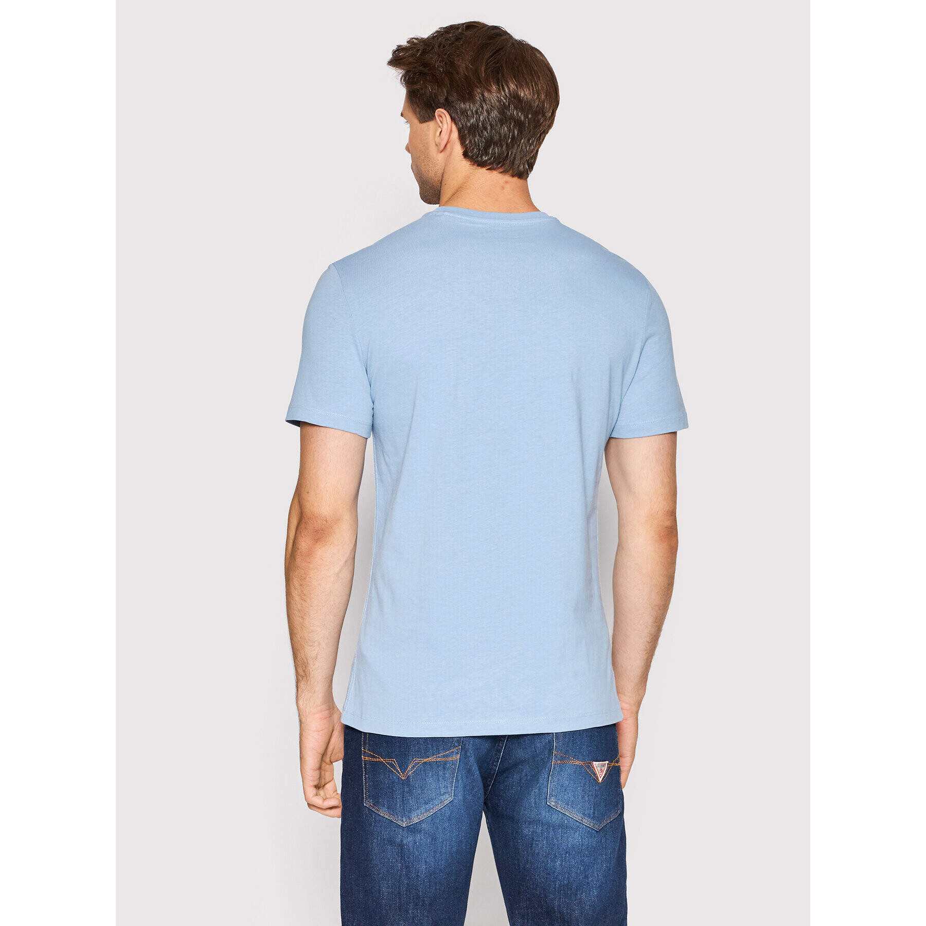 Guess T-Shirt M2YI18 I3Z11 Modrá Slim Fit - Pepit.cz