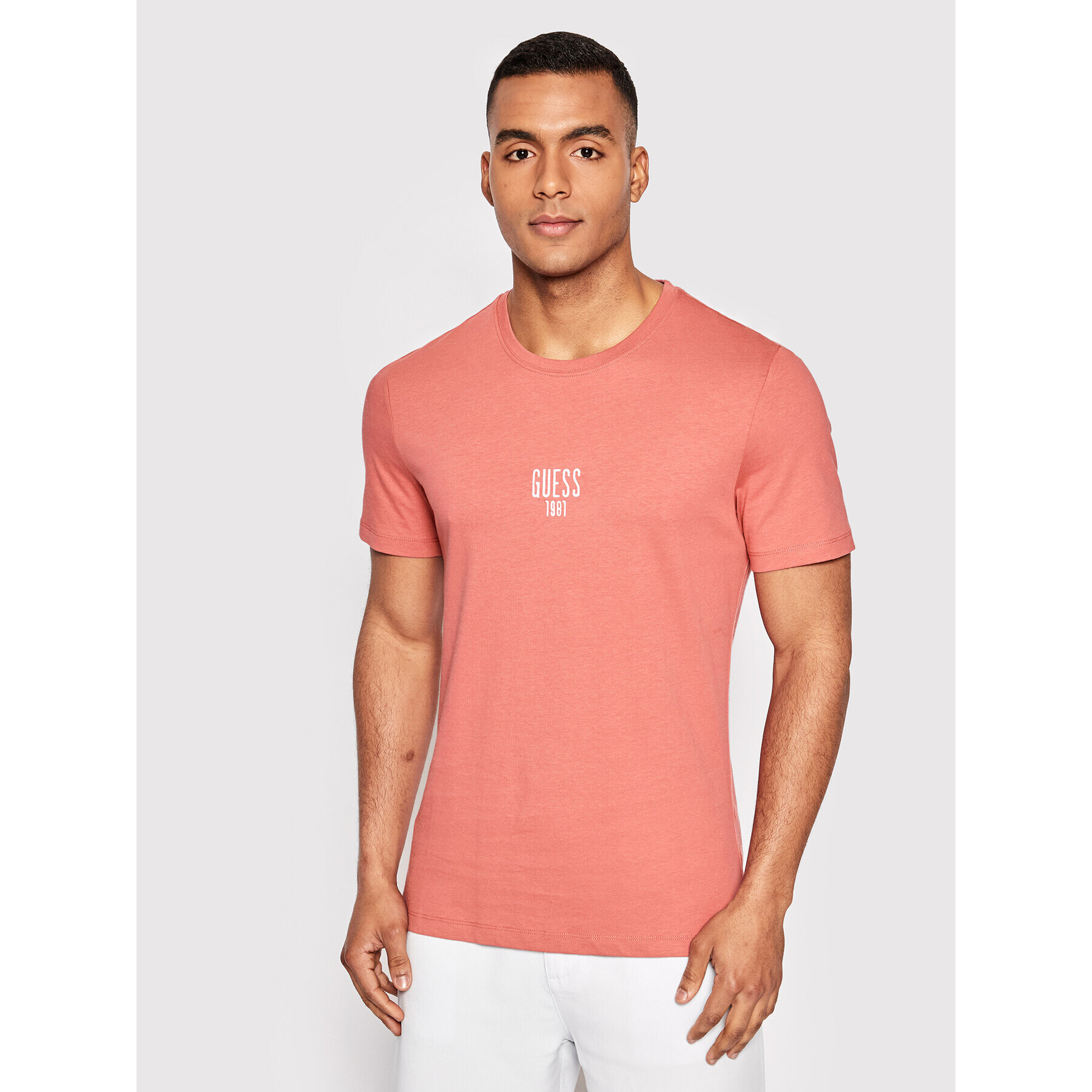 Guess T-Shirt M2YI18 I3Z11 Růžová Slim Fit - Pepit.cz