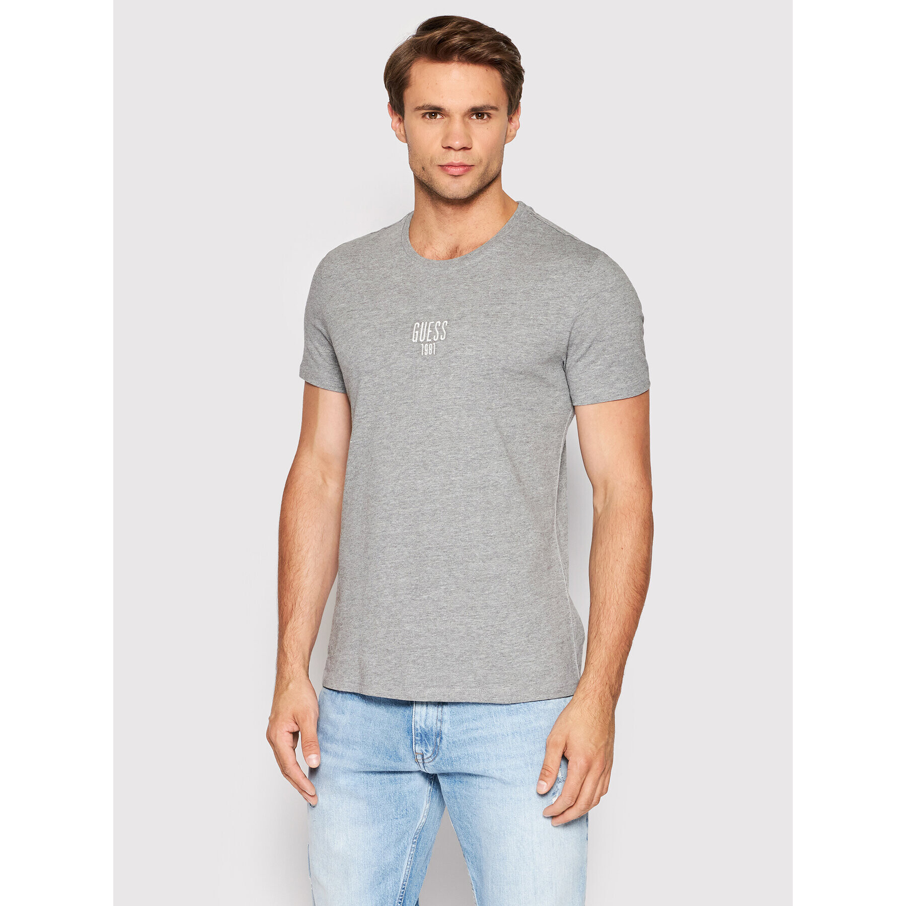 Guess T-Shirt M2YI18 I3Z11 Šedá Slim Fit - Pepit.cz