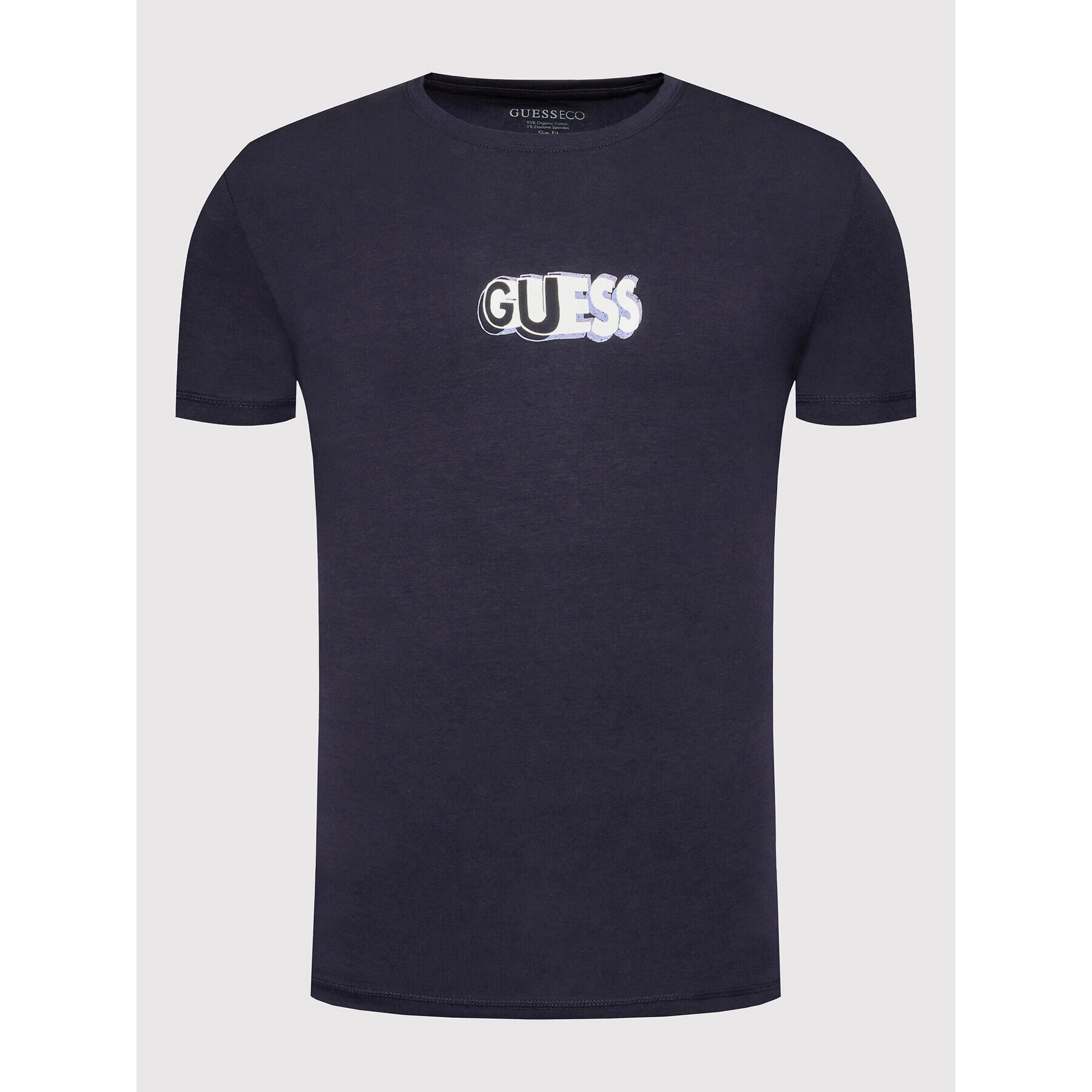 Guess T-Shirt M2YI20 J1311 Tmavomodrá Slim Fit - Pepit.cz