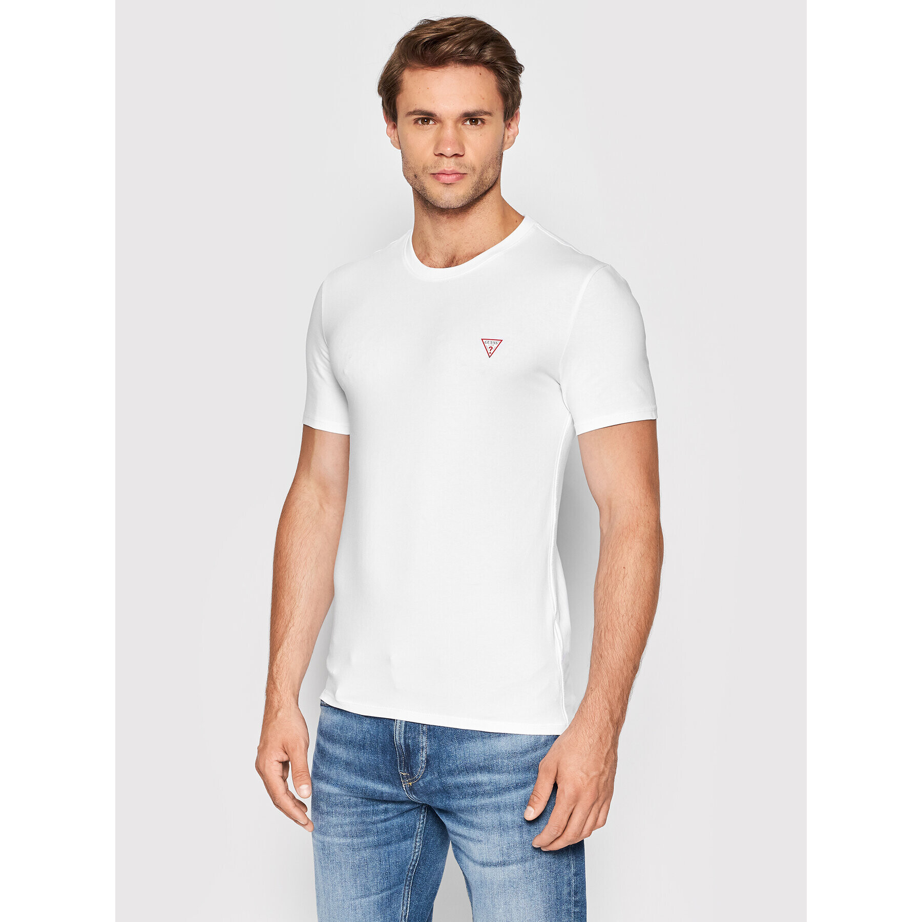 Guess T-Shirt M2YI24 J1311 Bílá Super Slim Fit - Pepit.cz