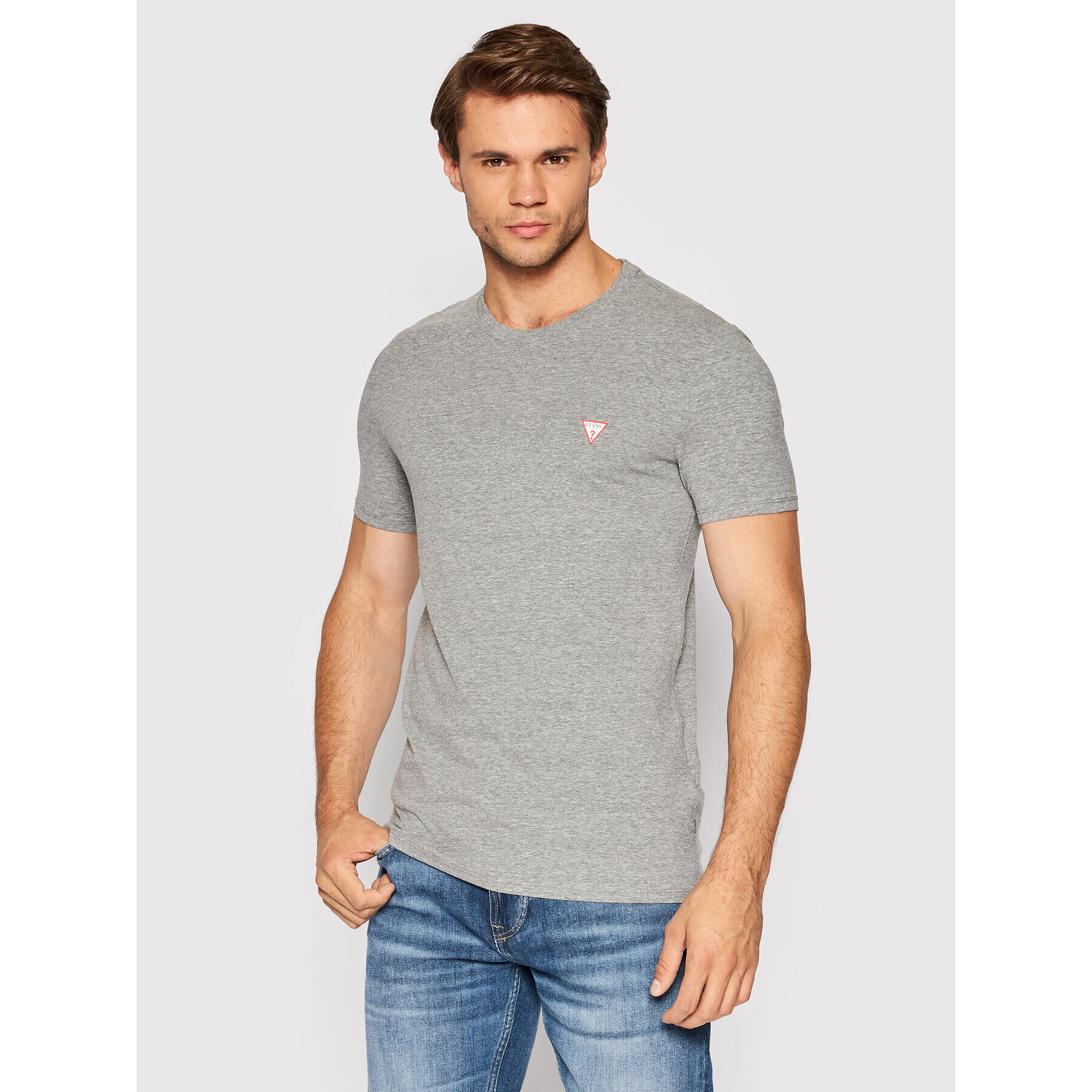 Guess T-Shirt M2YI24 J1311 Šedá Super Slim Fit - Pepit.cz