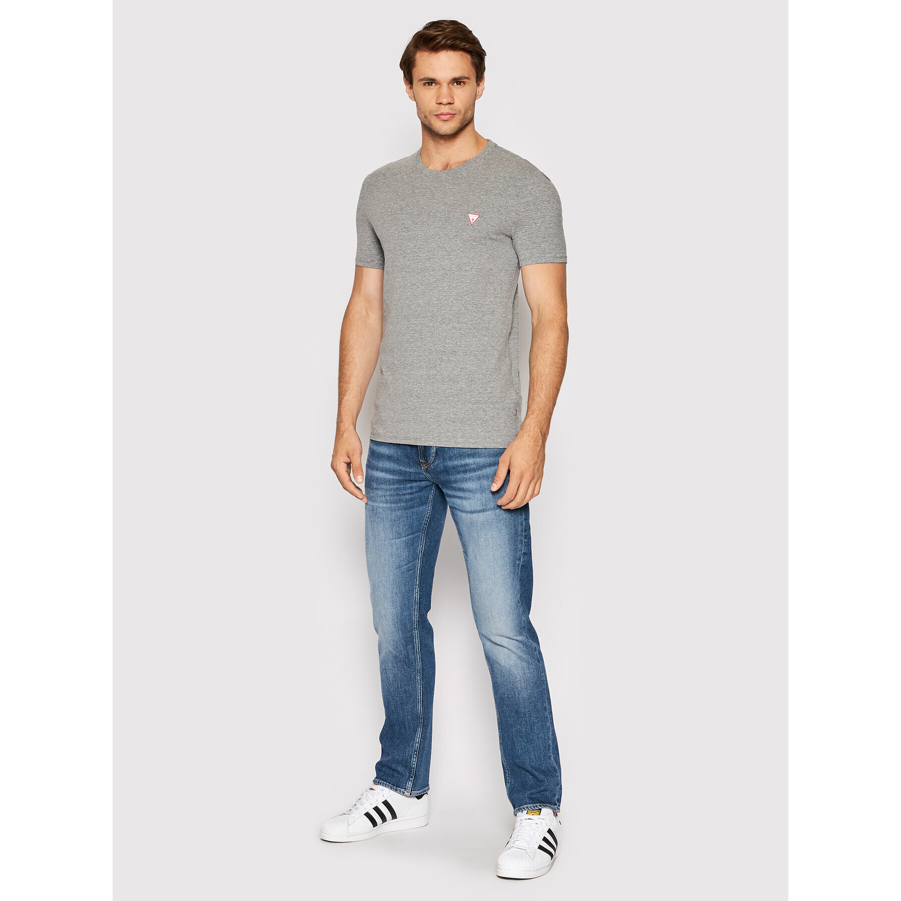 Guess T-Shirt M2YI24 J1311 Šedá Super Slim Fit - Pepit.cz