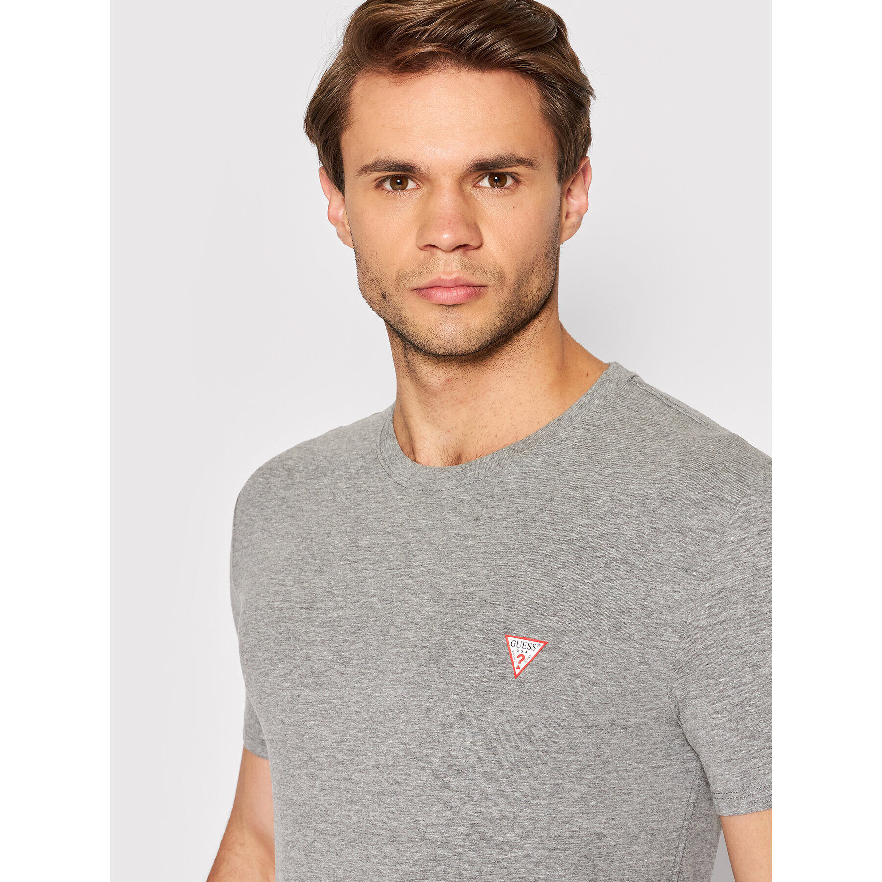 Guess T-Shirt M2YI24 J1311 Šedá Super Slim Fit - Pepit.cz