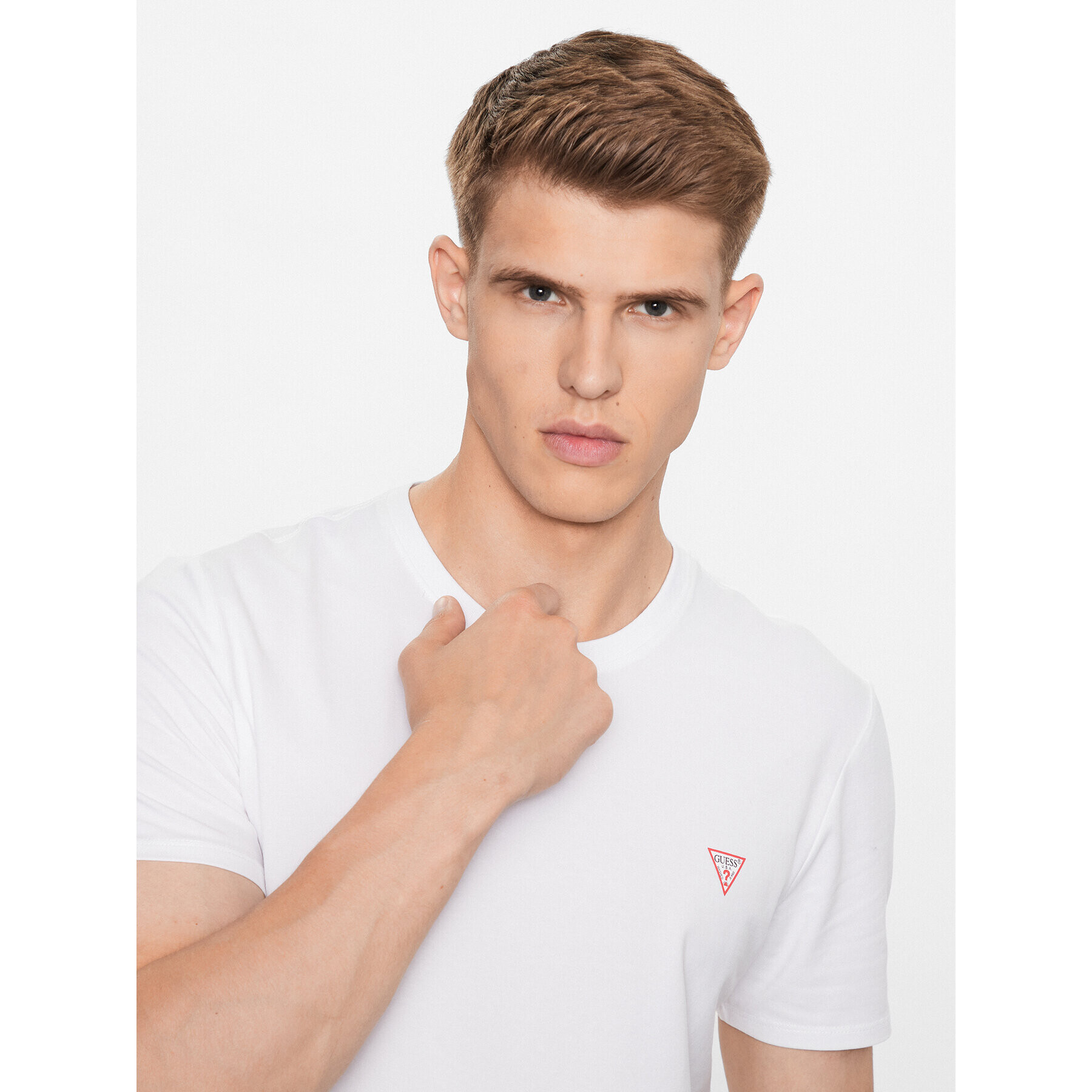 Guess T-Shirt M2YI24 J1314 Bílá Slim Fit - Pepit.cz