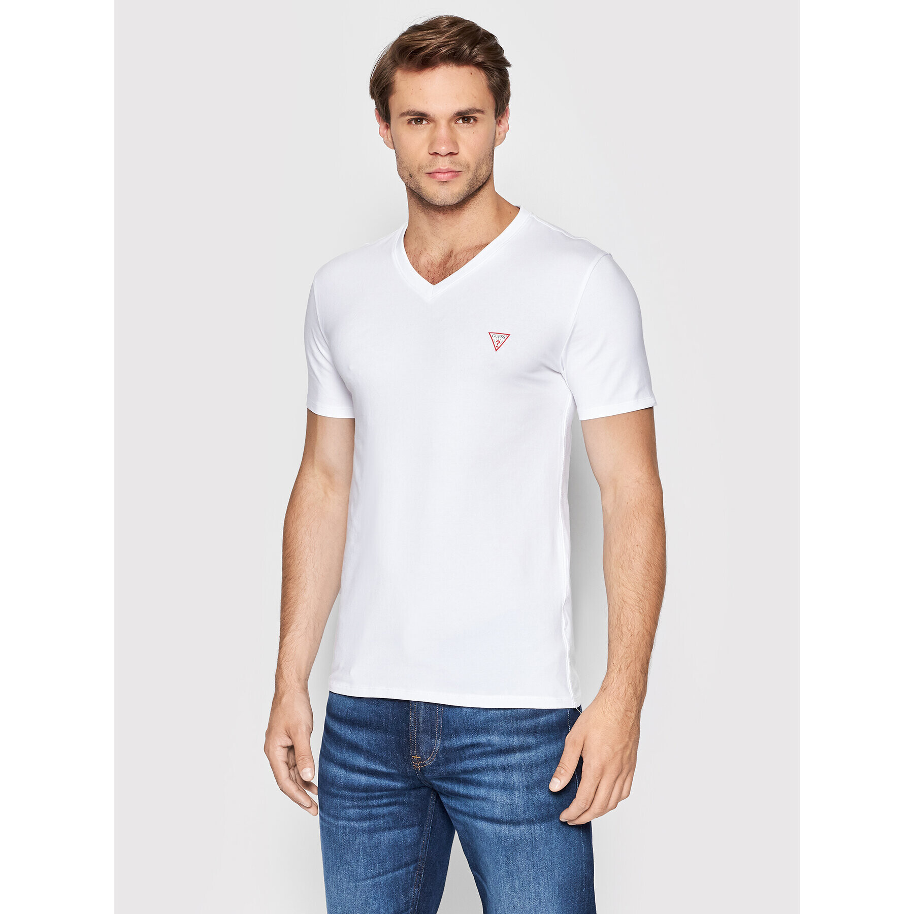 Guess T-Shirt M2YI32 J1311 Bílá Super Slim Fit - Pepit.cz