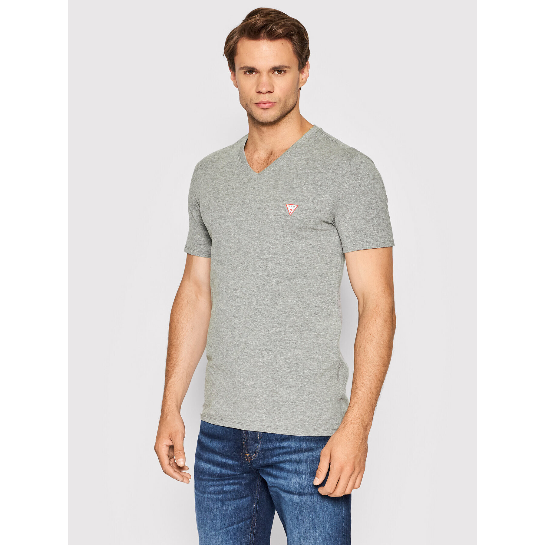 Guess T-Shirt M2YI32 J1311 Šedá Super Slim Fit - Pepit.cz