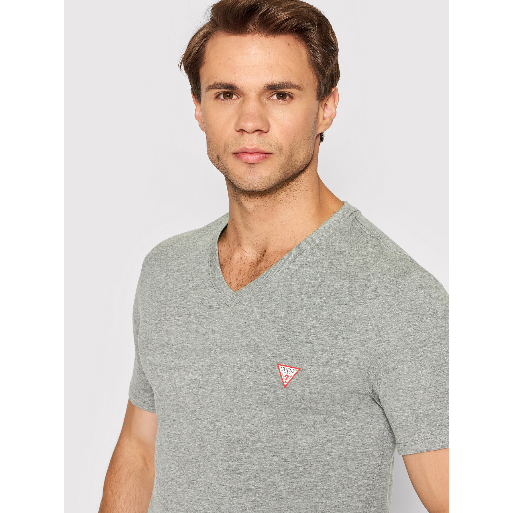 Guess T-Shirt M2YI32 J1311 Šedá Super Slim Fit - Pepit.cz