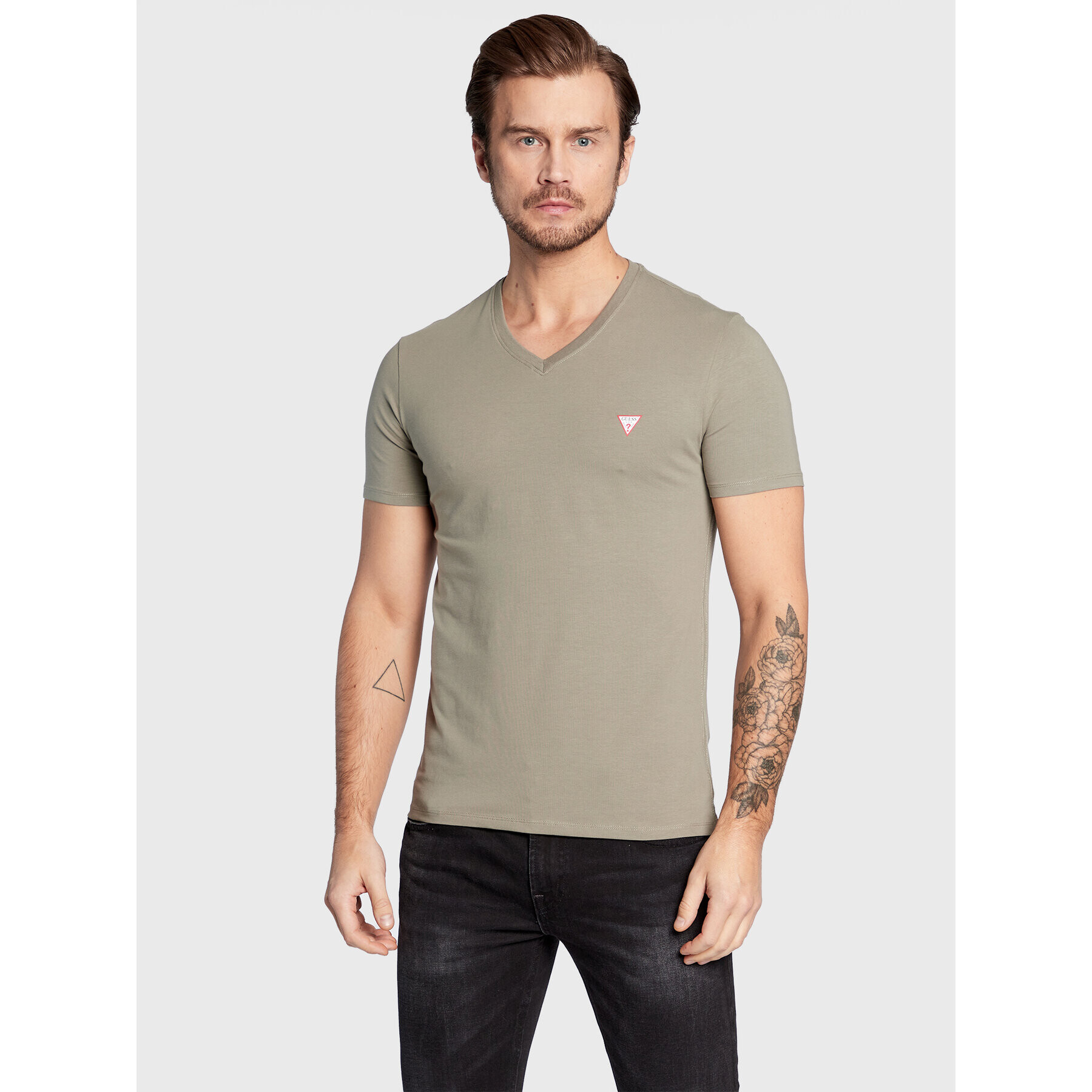 Guess T-Shirt M2YI32 J1311 Zelená Slim Fit - Pepit.cz