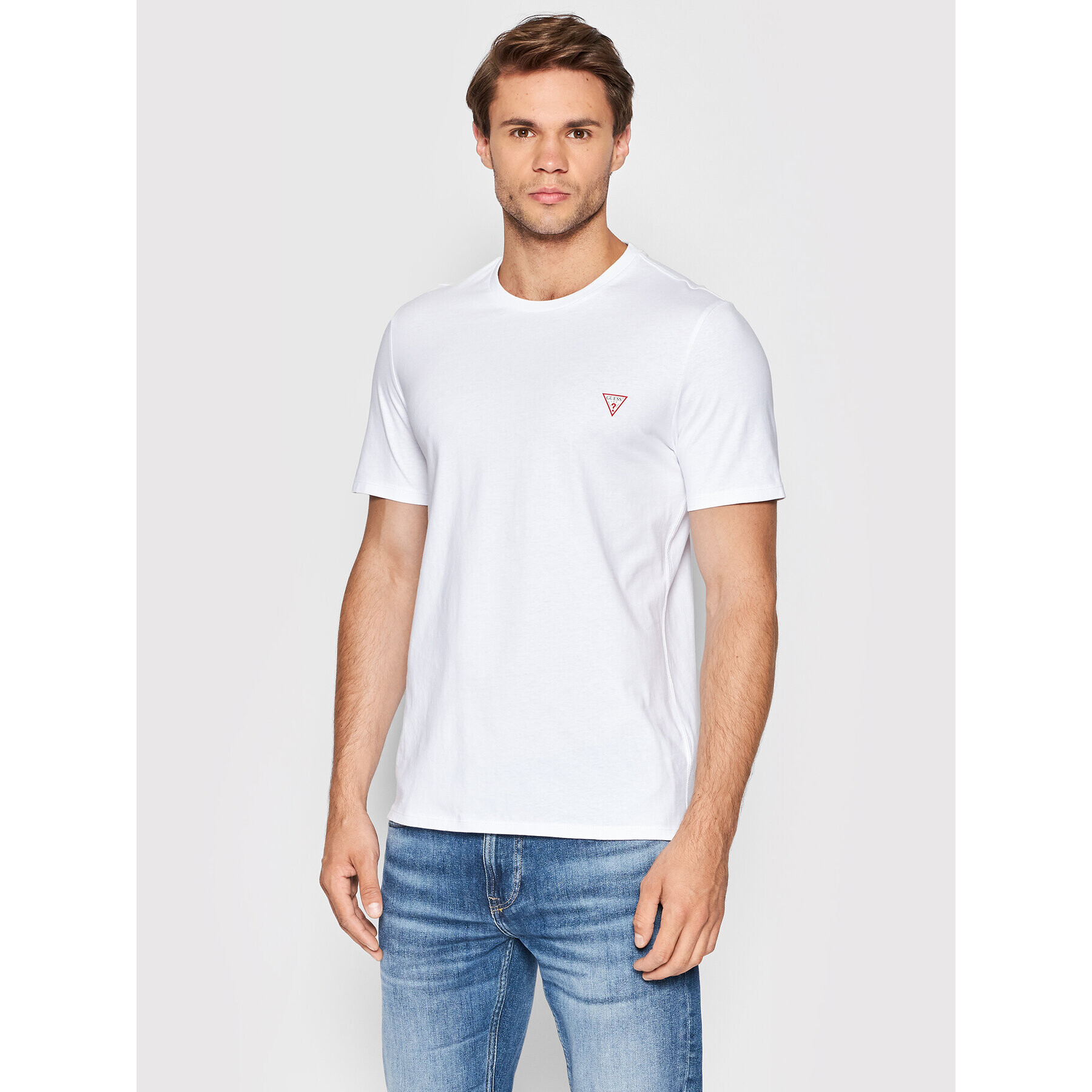 Guess T-Shirt M2YI36 I3Z11 Bílá Slim Fit - Pepit.cz