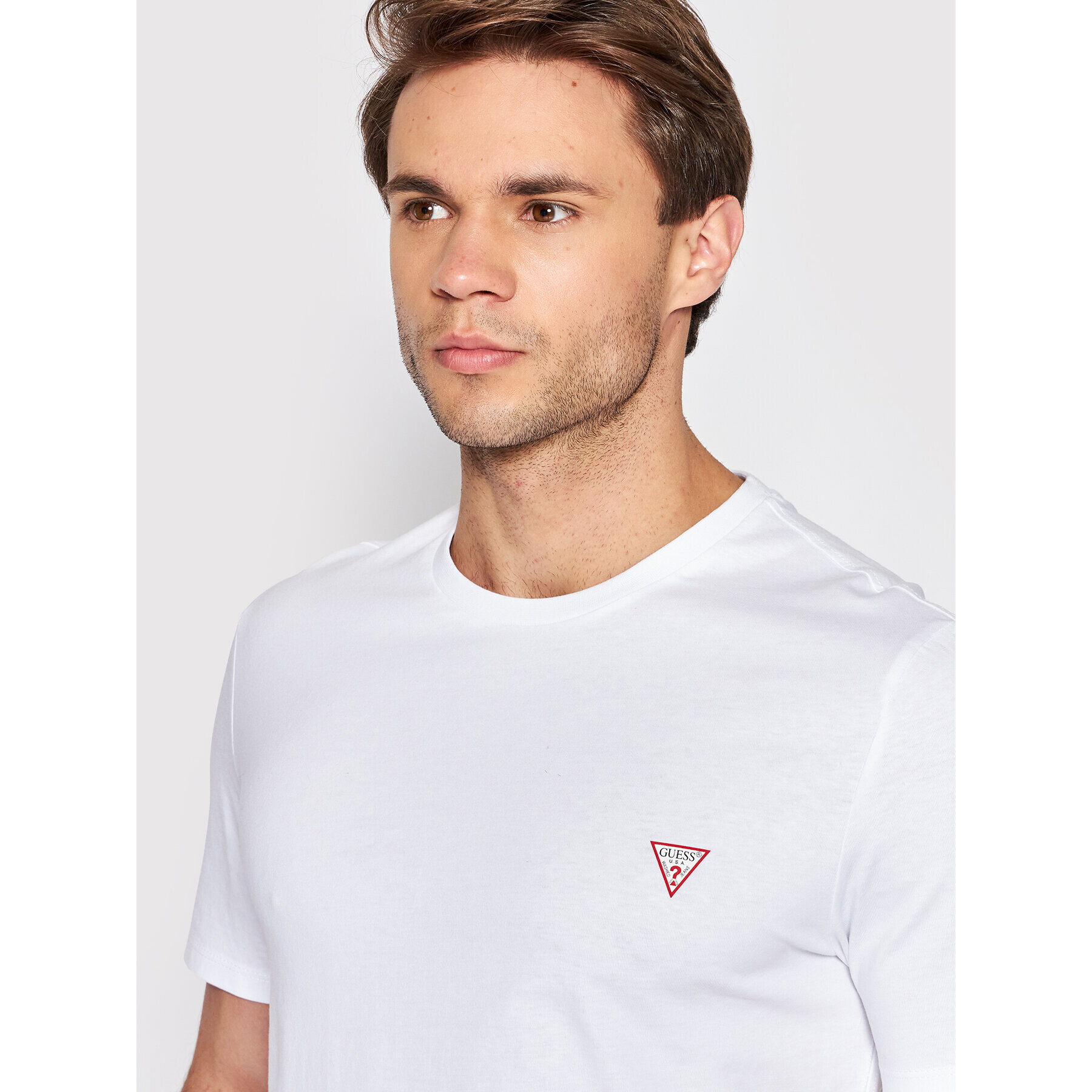 Guess T-Shirt M2YI36 I3Z11 Bílá Slim Fit - Pepit.cz