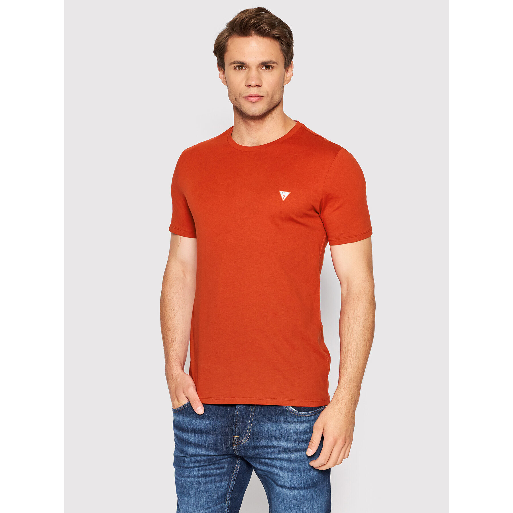 Guess T-Shirt M2YI36 I3Z11 Červená Slim Fit - Pepit.cz