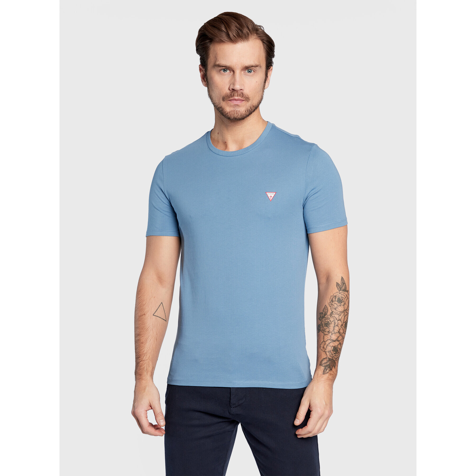 Guess T-Shirt M2YI36 I3Z11 Modrá Slim Fit - Pepit.cz