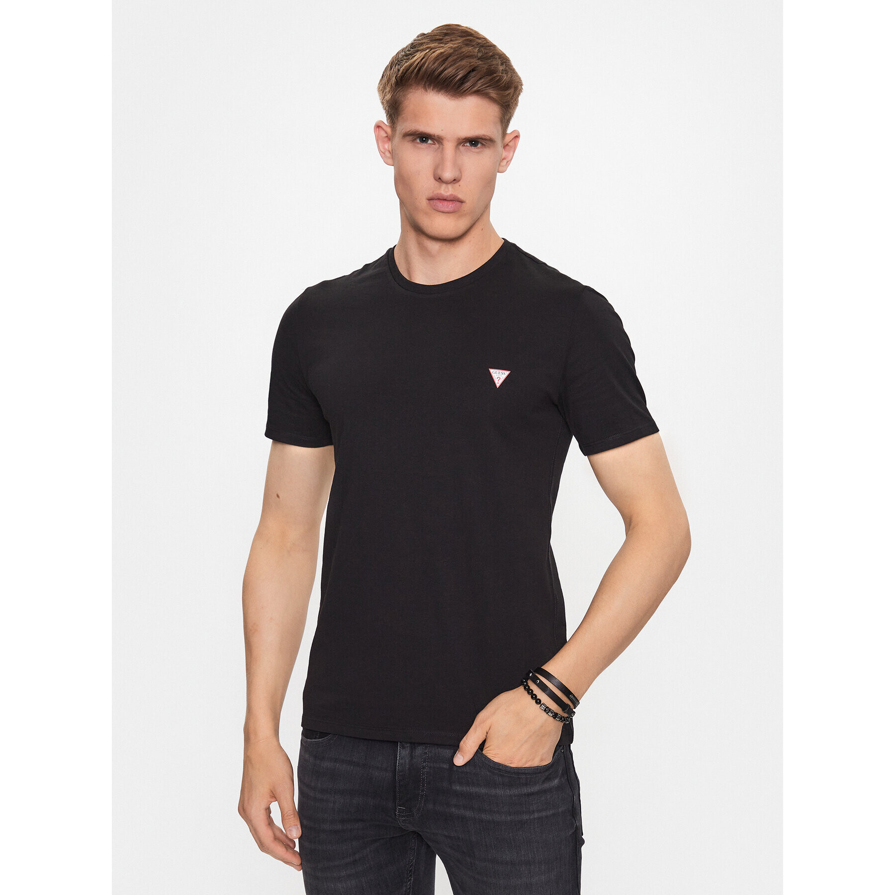 Guess T-Shirt M2YI36 I3Z14 Černá Slim Fit - Pepit.cz