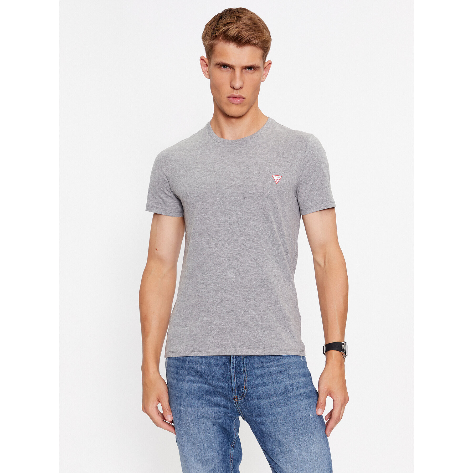 Guess T-Shirt M2YI36 I3Z14 Šedá Slim Fit - Pepit.cz