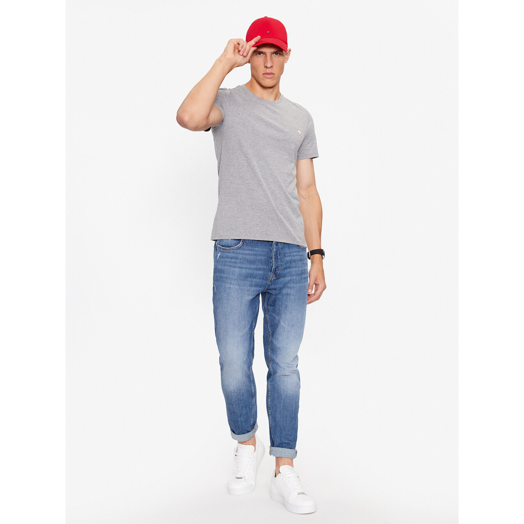 Guess T-Shirt M2YI36 I3Z14 Šedá Slim Fit - Pepit.cz