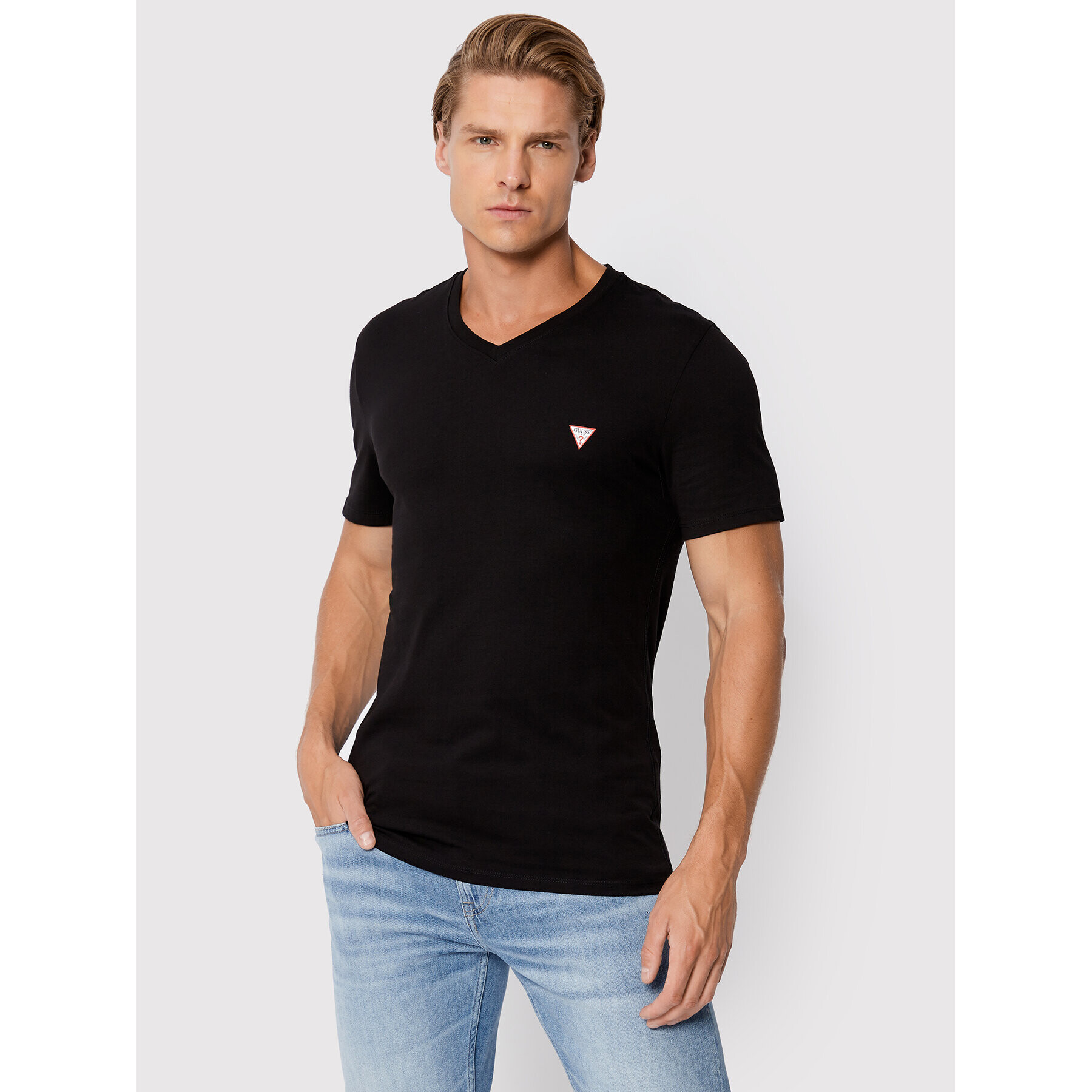 Guess T-Shirt M2YI37 I3Z11 Černá Slim Fit - Pepit.cz