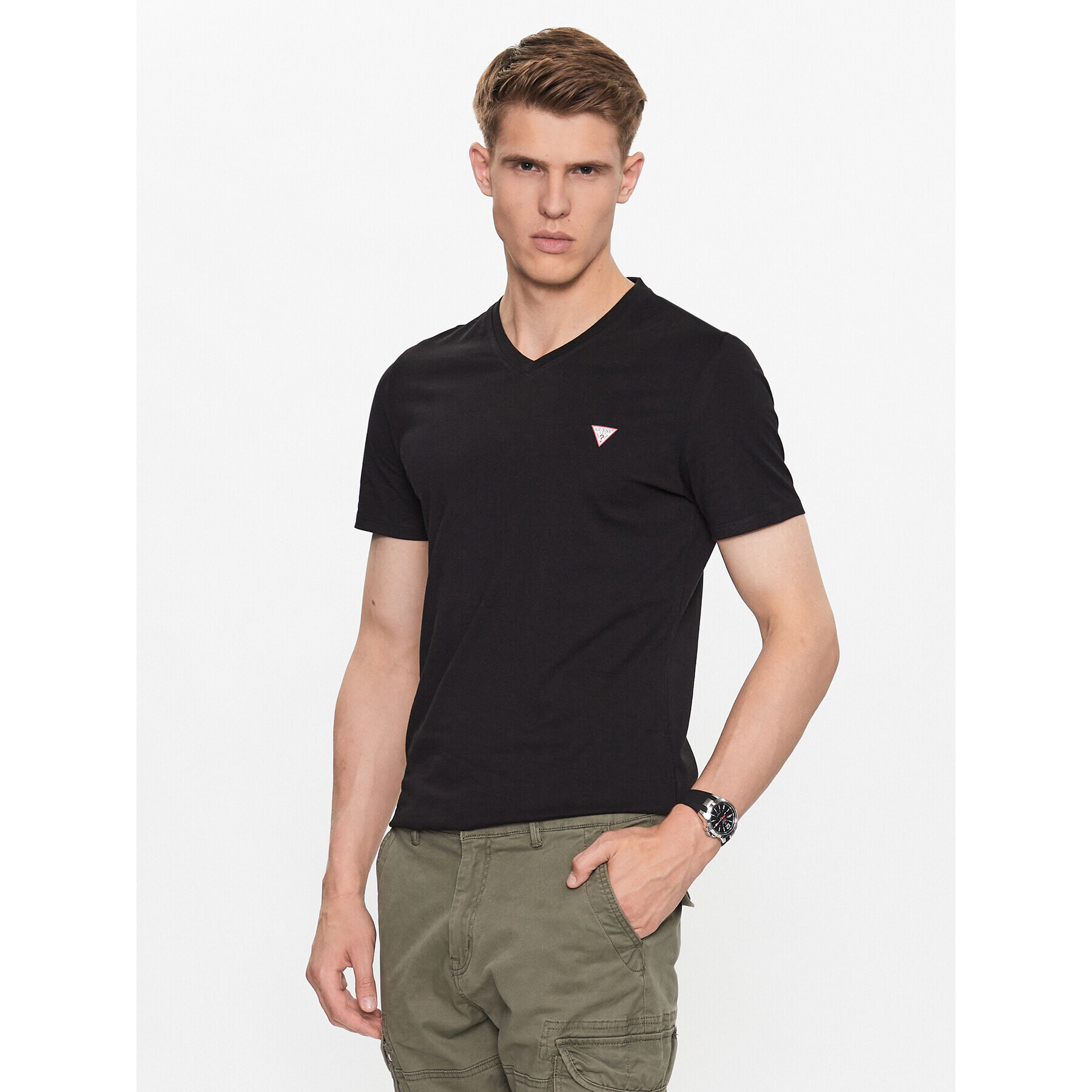 Guess T-Shirt M2YI37 I3Z14 Černá Slim Fit - Pepit.cz