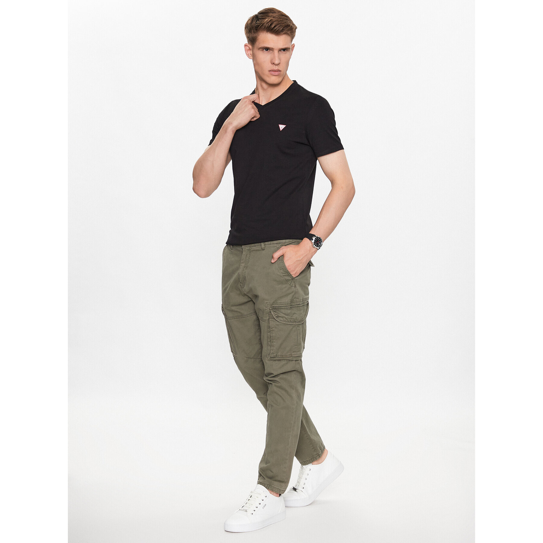 Guess T-Shirt M2YI37 I3Z14 Černá Slim Fit - Pepit.cz