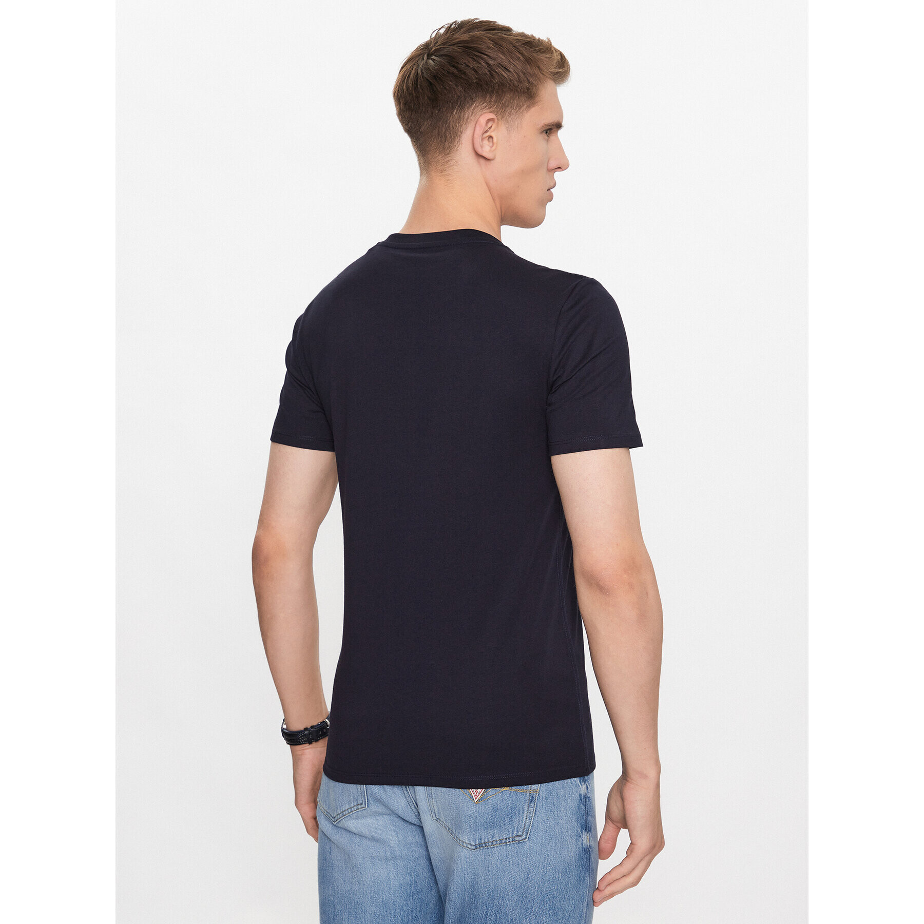 Guess T-Shirt M2YI37 I3Z14 Tmavomodrá Slim Fit - Pepit.cz