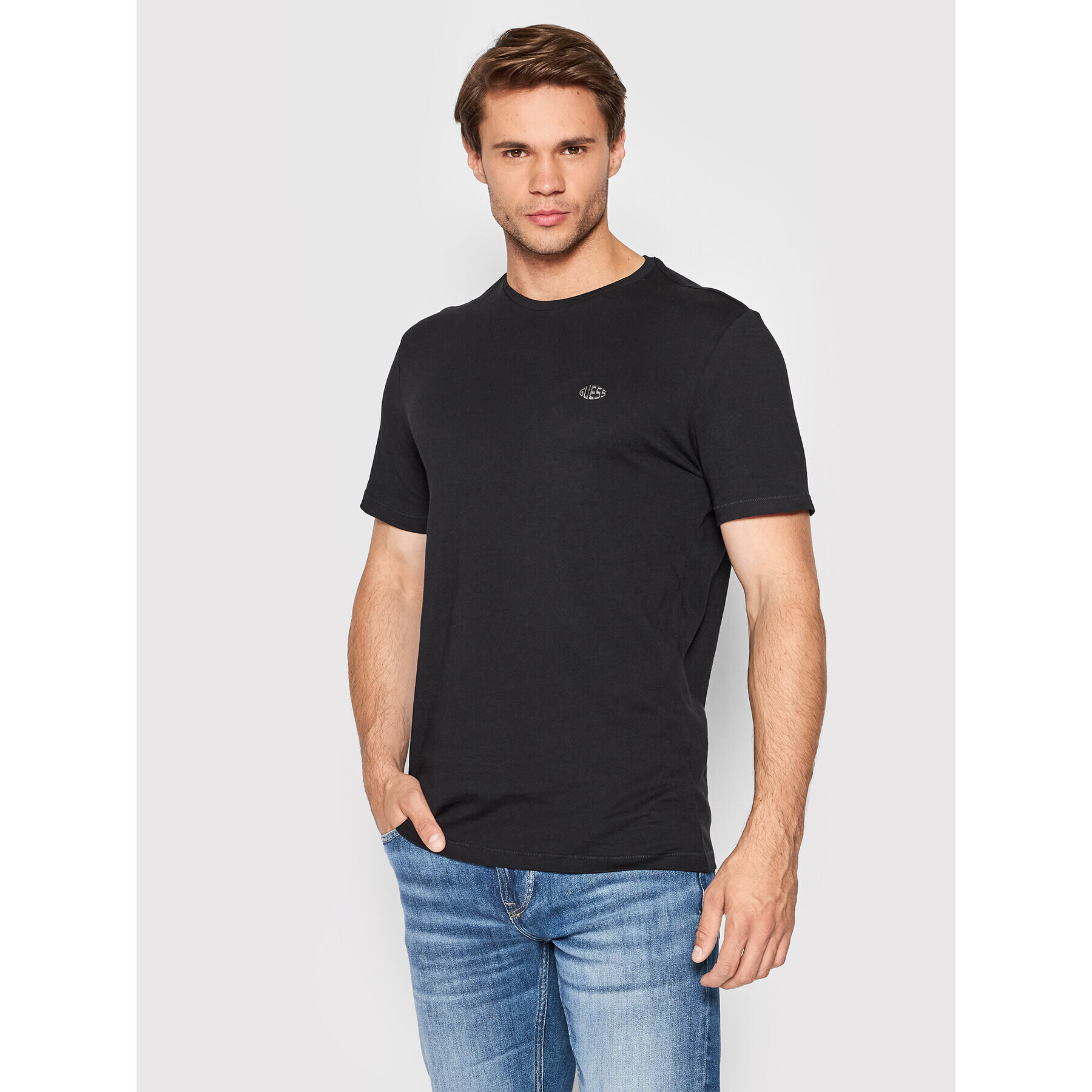 Guess T-Shirt M2YI40 KB7N1 Černá Slim Fit - Pepit.cz