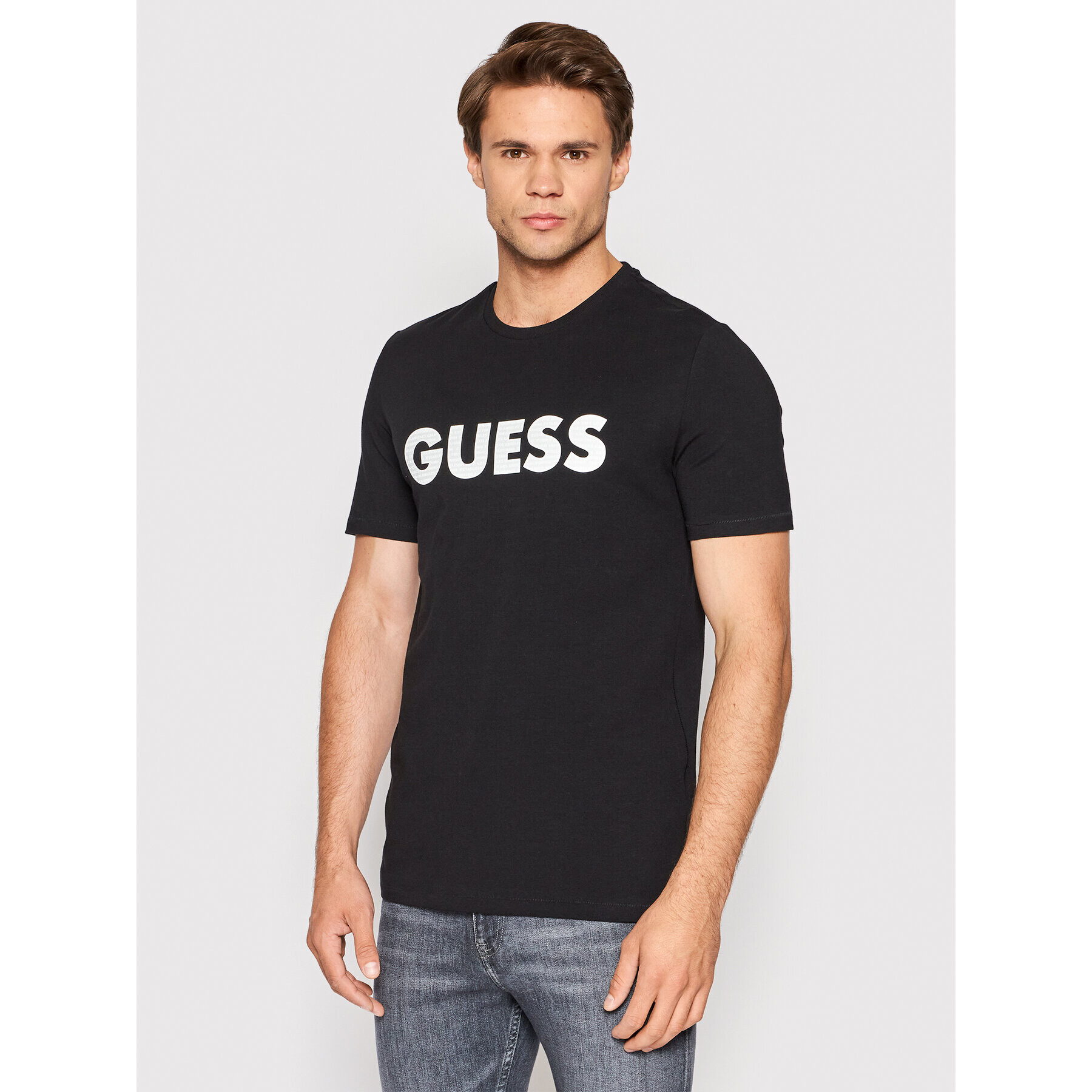 Guess T-Shirt M2YI42 J1311 Černá Slim Fit - Pepit.cz