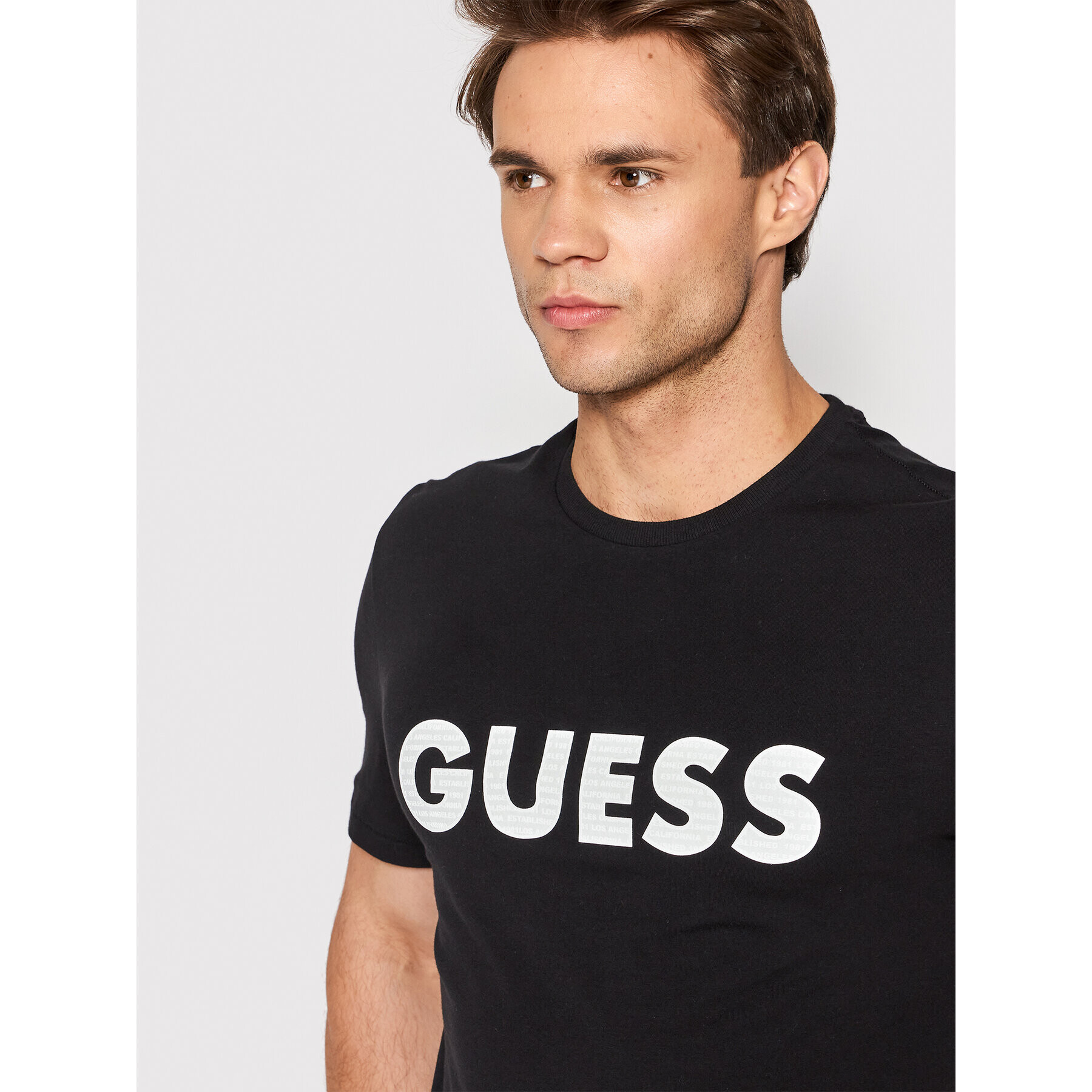 Guess T-Shirt M2YI42 J1311 Černá Slim Fit - Pepit.cz