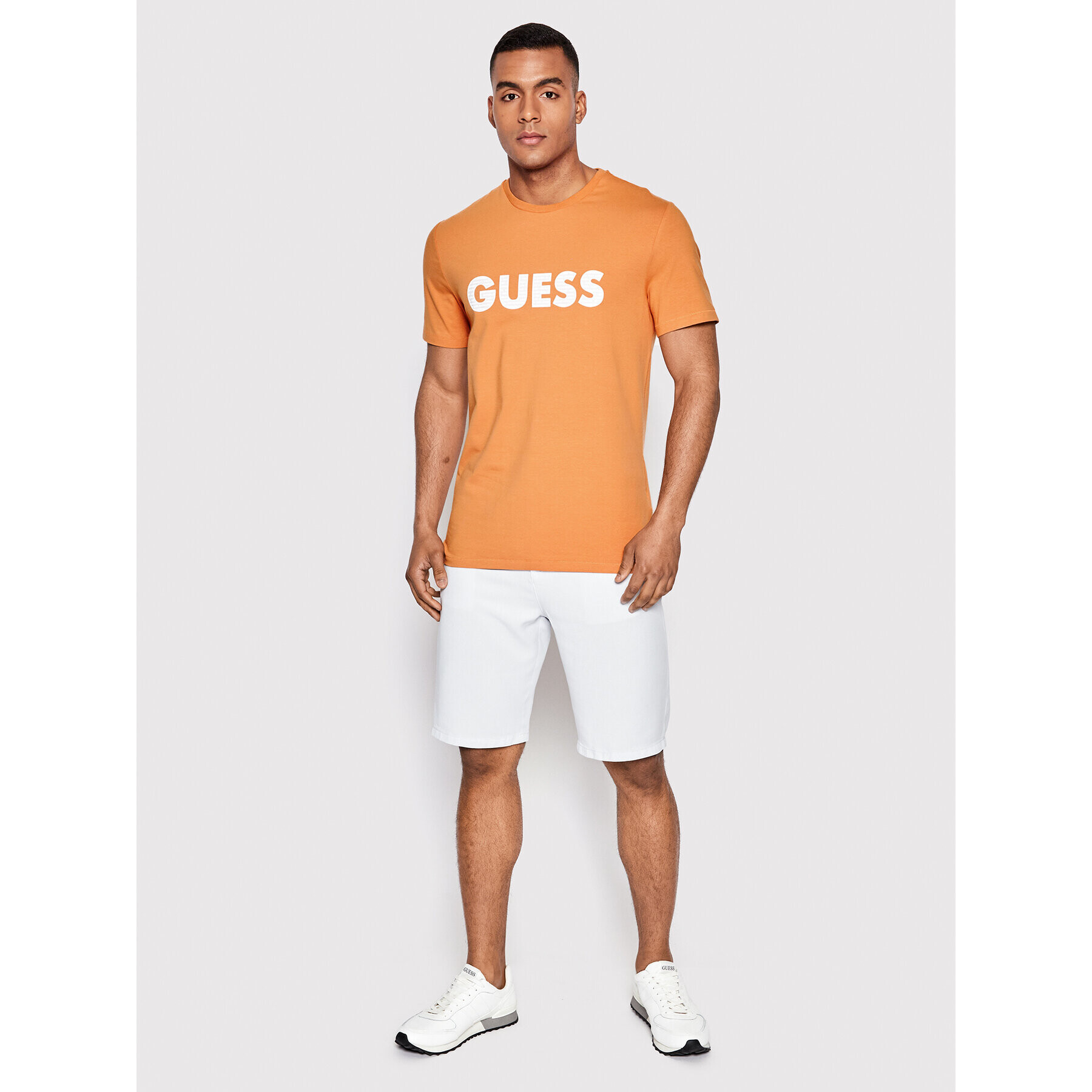 Guess T-Shirt M2YI42 J1311 Oranžová Slim Fit - Pepit.cz