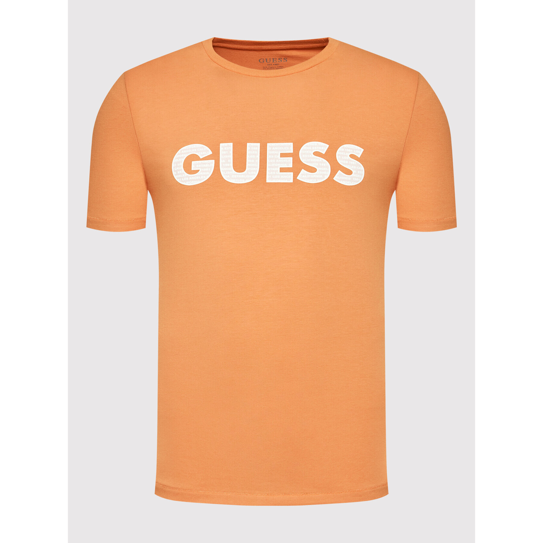 Guess T-Shirt M2YI42 J1311 Oranžová Slim Fit - Pepit.cz