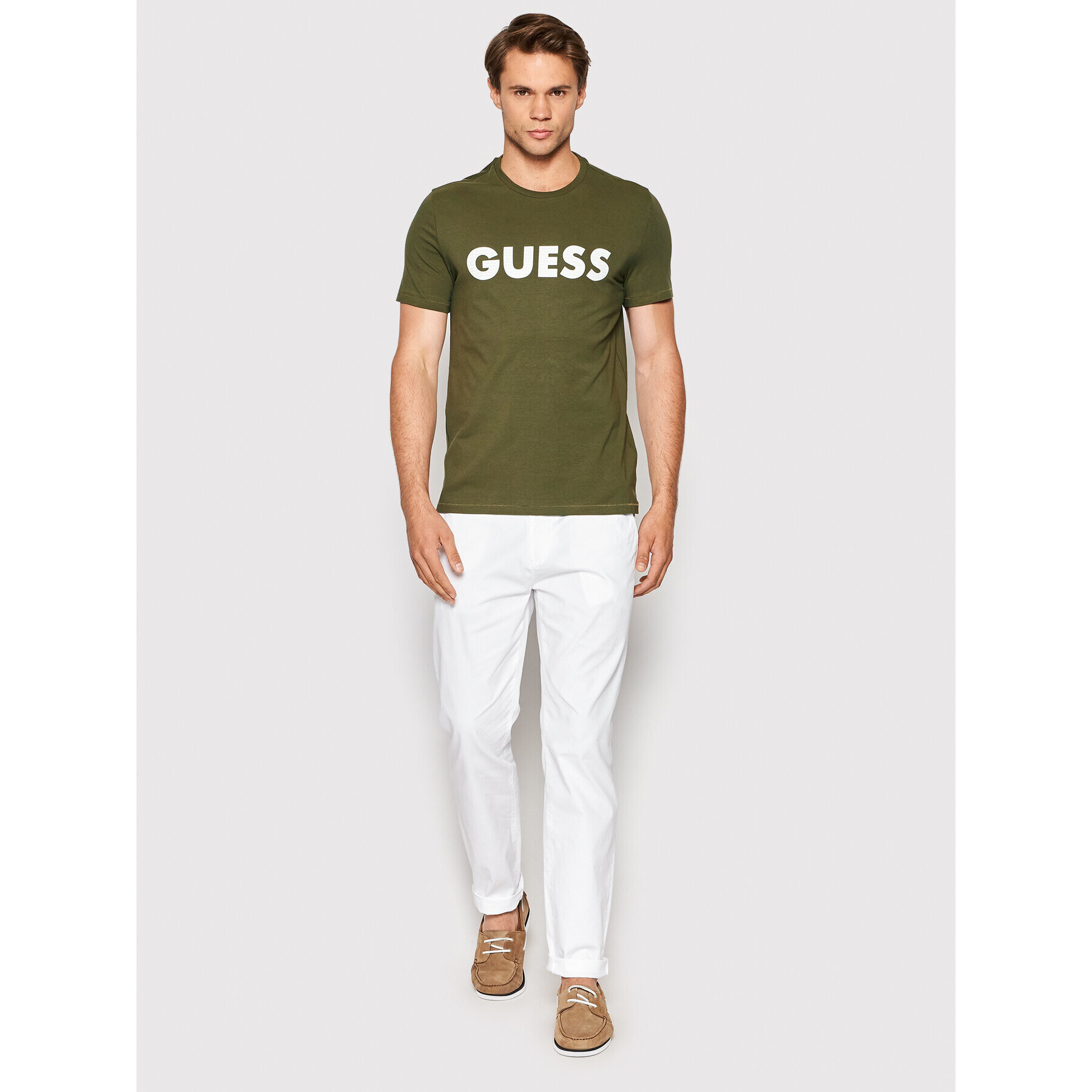 Guess T-Shirt M2YI42 J1311 Zelená Slim Fit - Pepit.cz