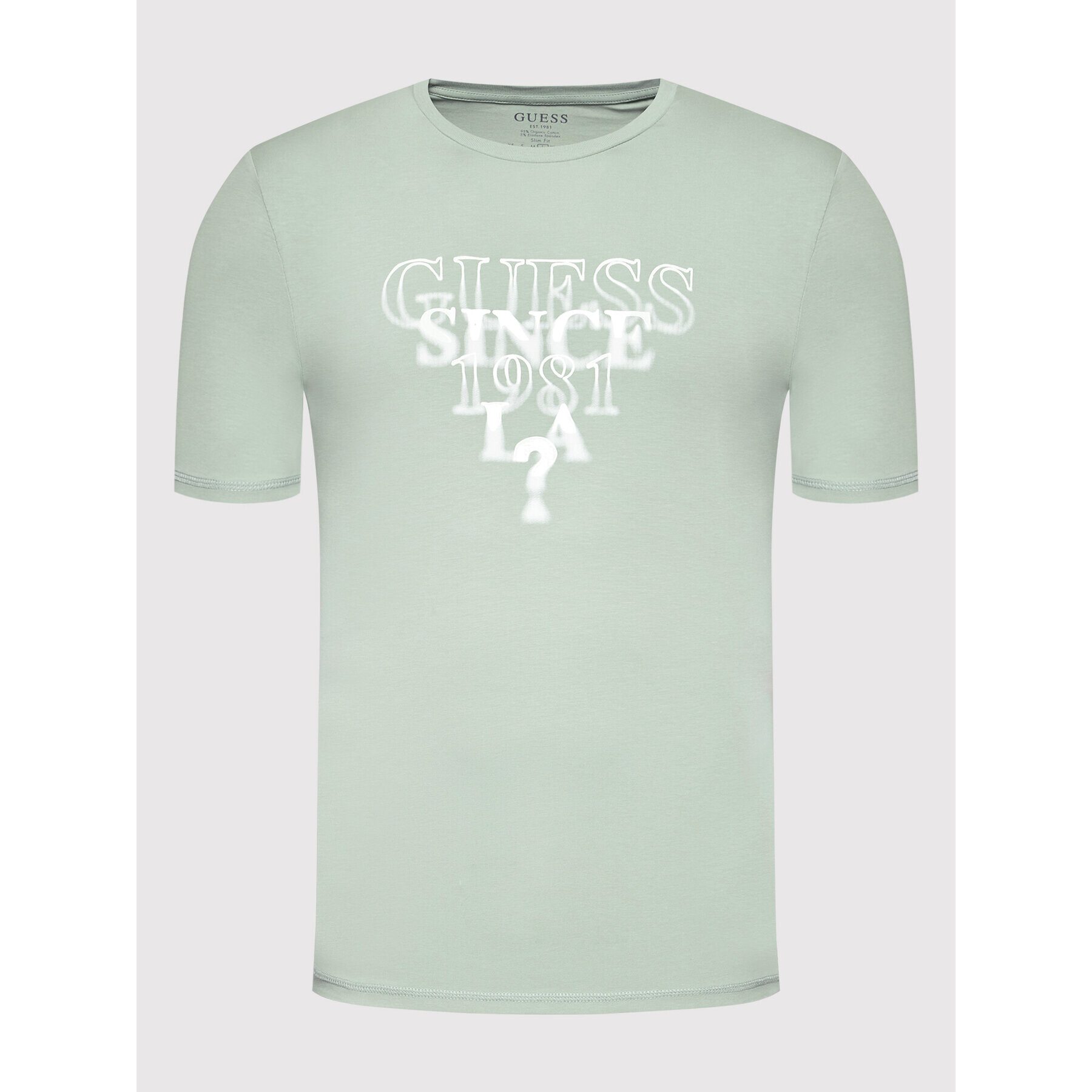 Guess T-Shirt M2YI44 J1311 Zelená Slim Fit - Pepit.cz